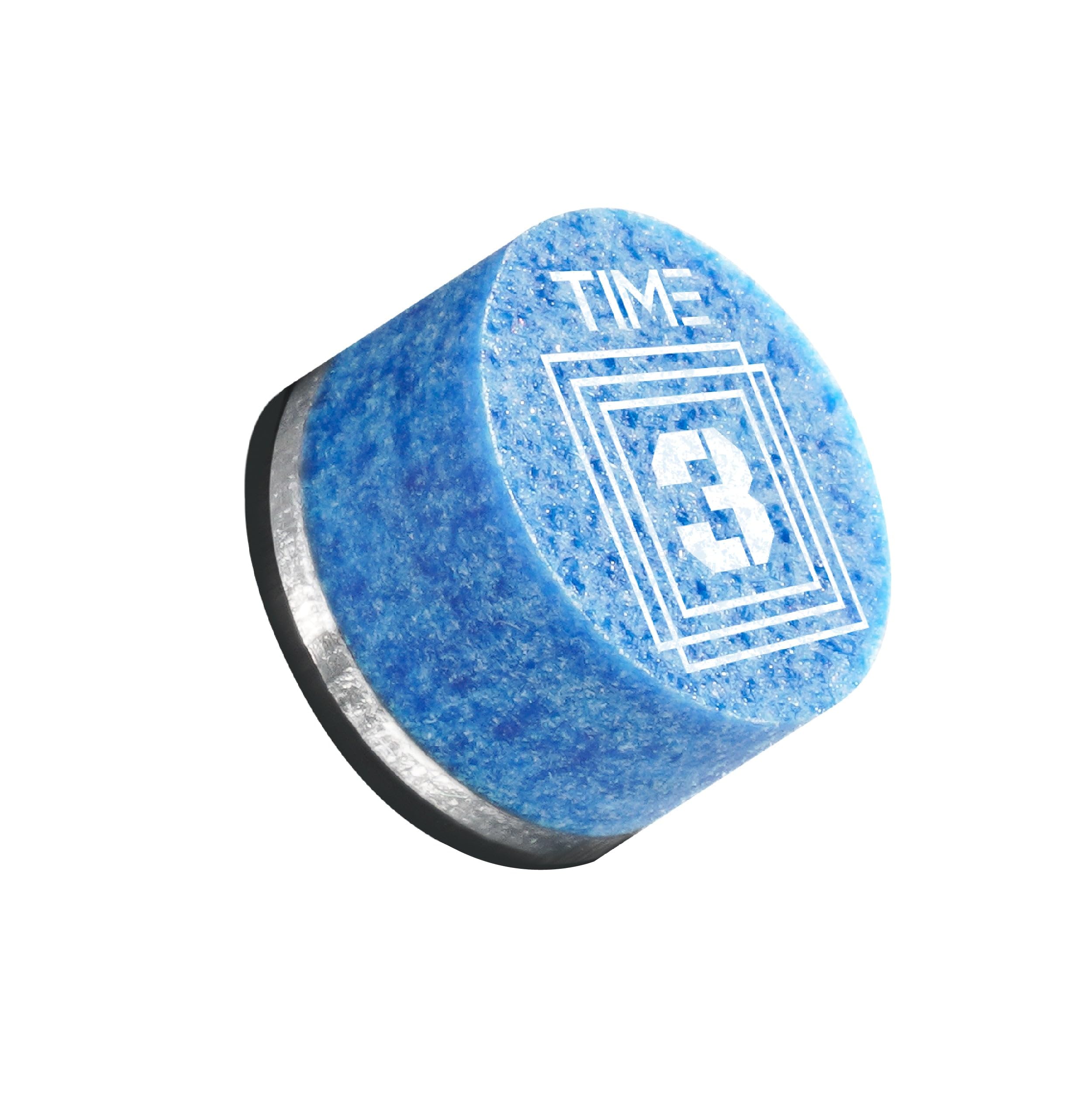 RHINO TIME Crystal Pool Billiard Cue Tip - 14mm/ Blue/Hardness TIME 1(Super Soft), TIME 2(Soft), TIME 3(Medium), TIME 4(Medium Hard),TIME 5 (Hard)