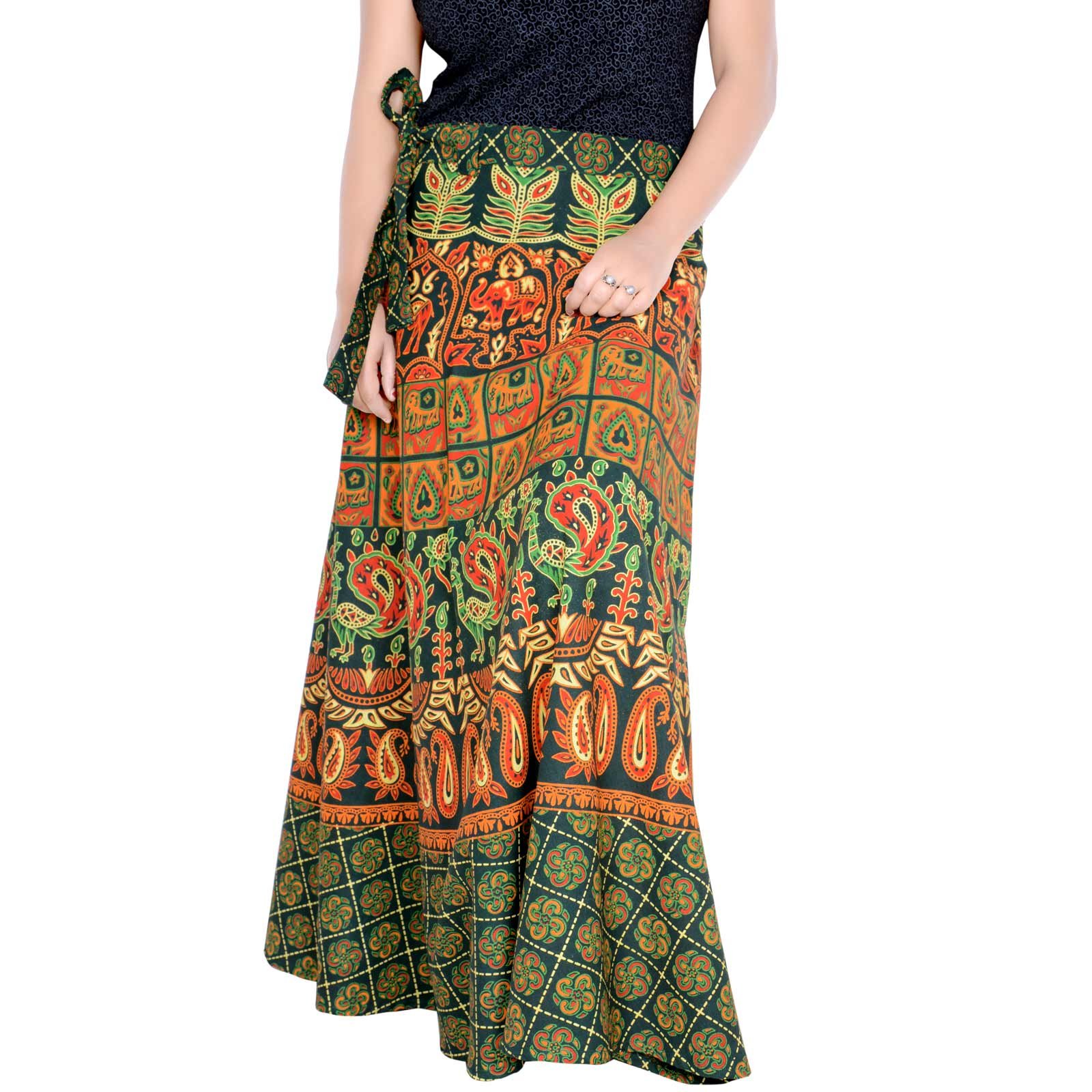 Sttoffa36 Inch Length Wrap Around Skirt for Women Skirt D5