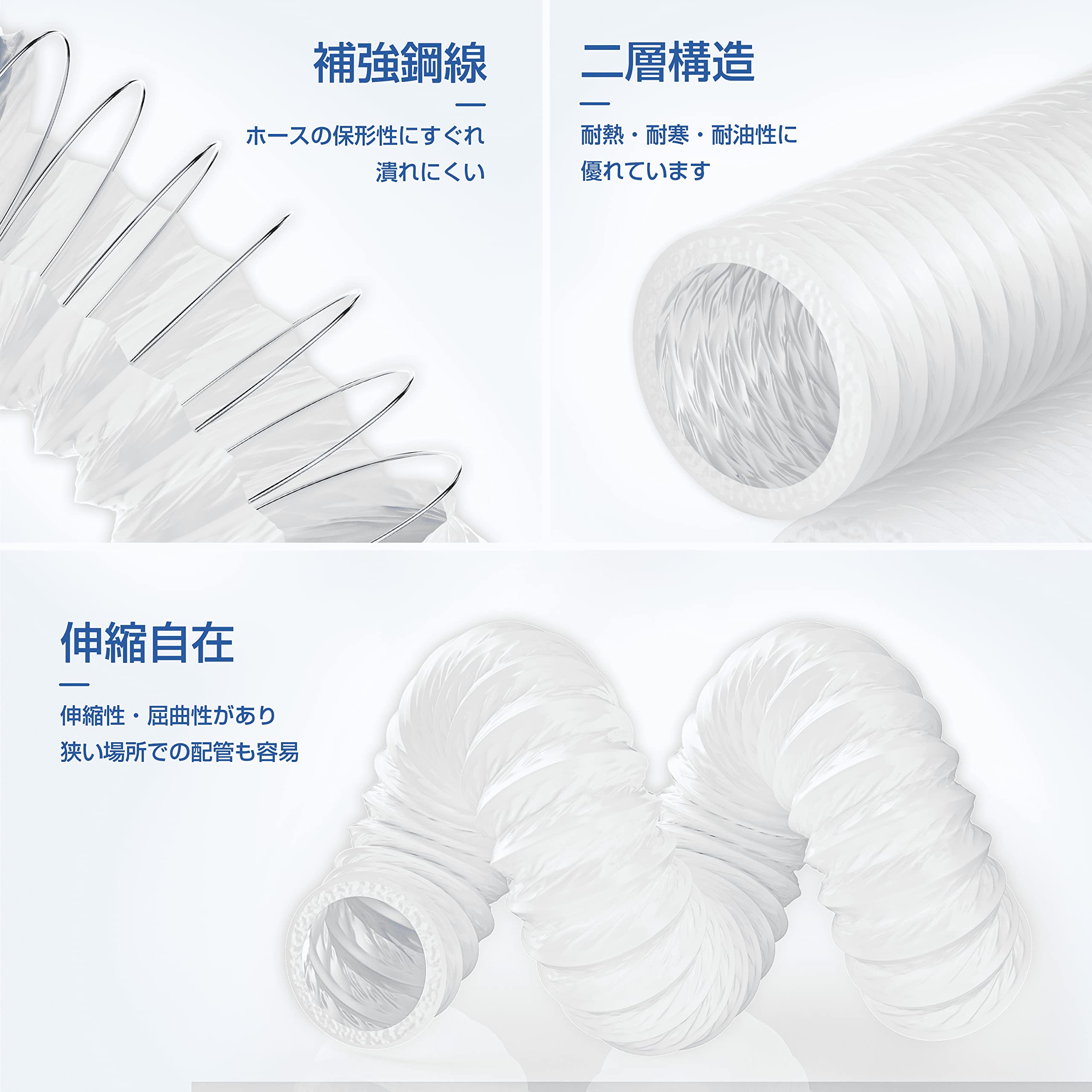 Amazon.co.jp: Hon&Guan ダクト用換気扇 125mm 産業用排風機 塗装