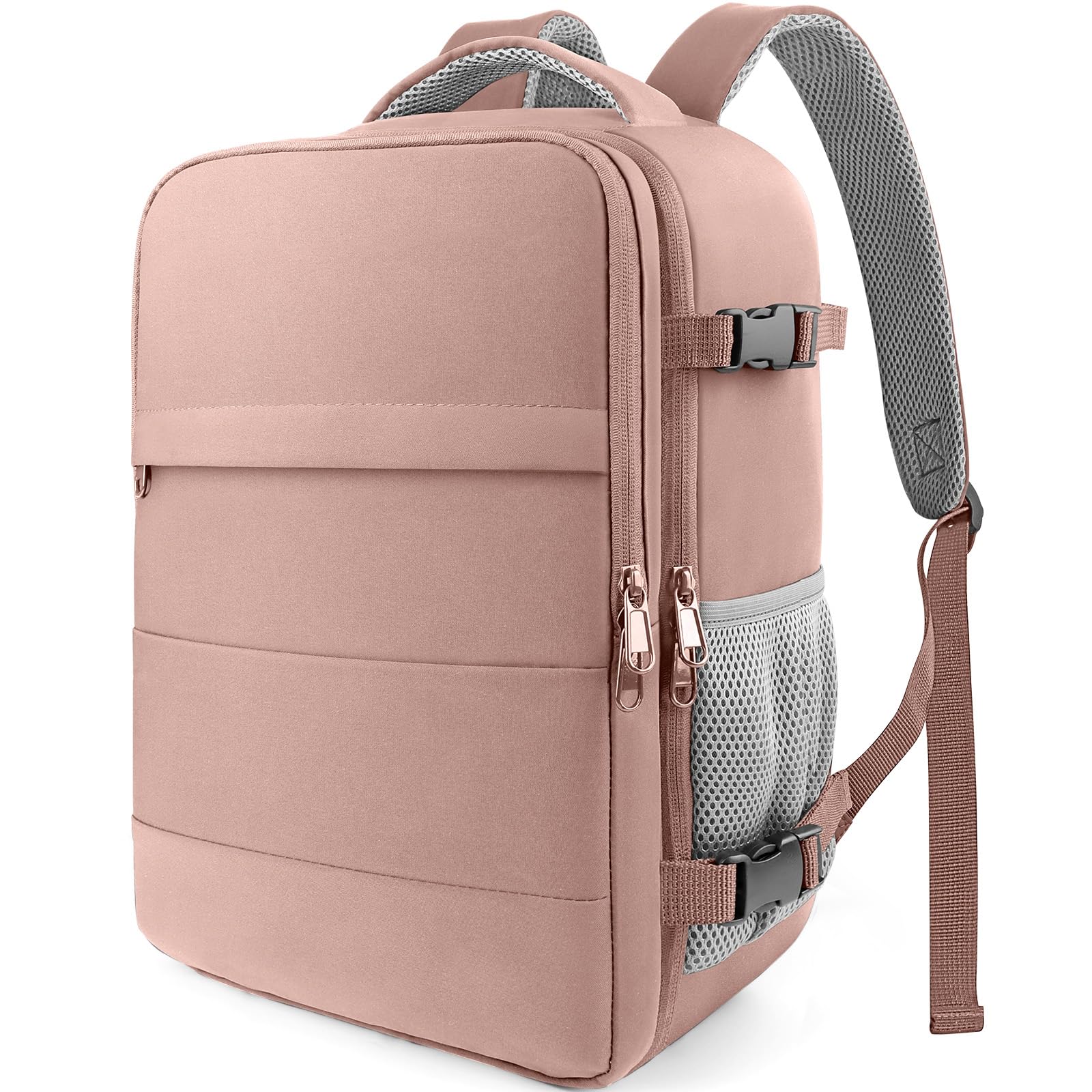 HOTOR Zaino Ryanair 40x20x25 - Zaino da Viaggio Porta PC di Grande Capacità, Multi-Tasca, Bagaglio a Mano Compatibile Ryanair per Uomo e Donna, per Pendolarismo, Viaggi in Aereo e Trekking, Rosa