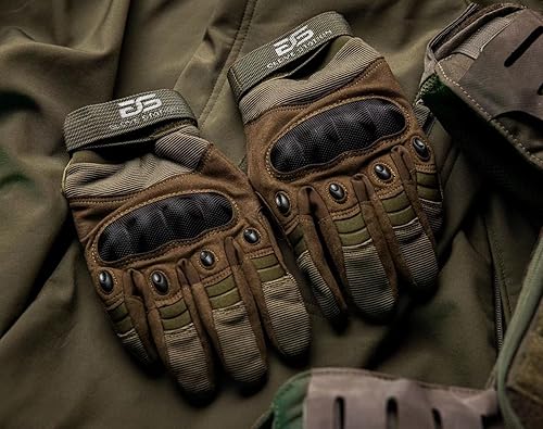 Miniatura 29 de Glove Station - Guantes tácticos para hombre, equipo funcional para pantallas táctiles con protección rígida en los nudillos, para motocicleta