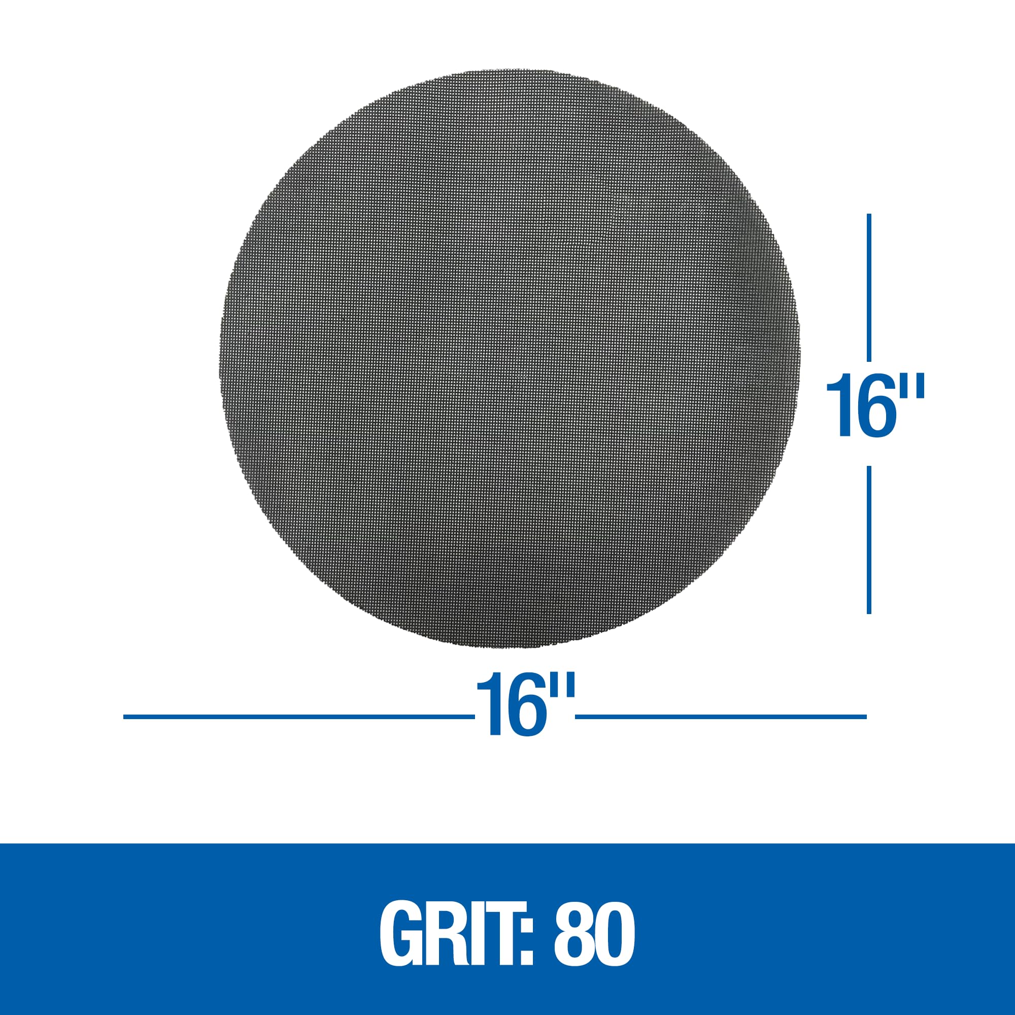 Mercer Industries 443080 - Disco de lijado de suelo, paquete de 10, 16 pulgadas, grano 80