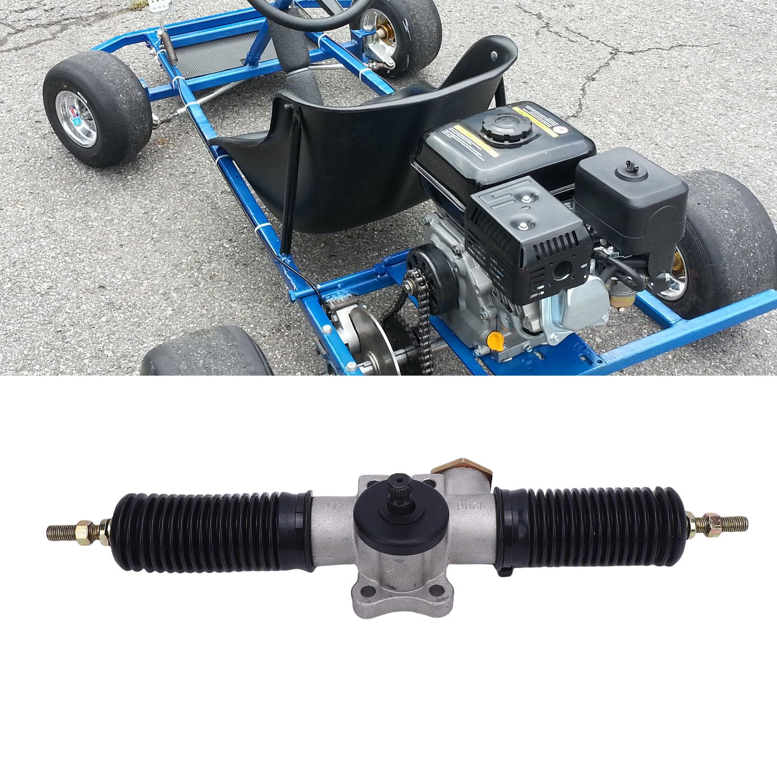 30T 420mm Servolenkung Gestell Ritzel mit Starker Stahl Legierung, Präzise Lenkung, Stabile Steuerung für Go Kart ATV UTV Traktor Mäher, Ideales Ersatz Projekt Teil