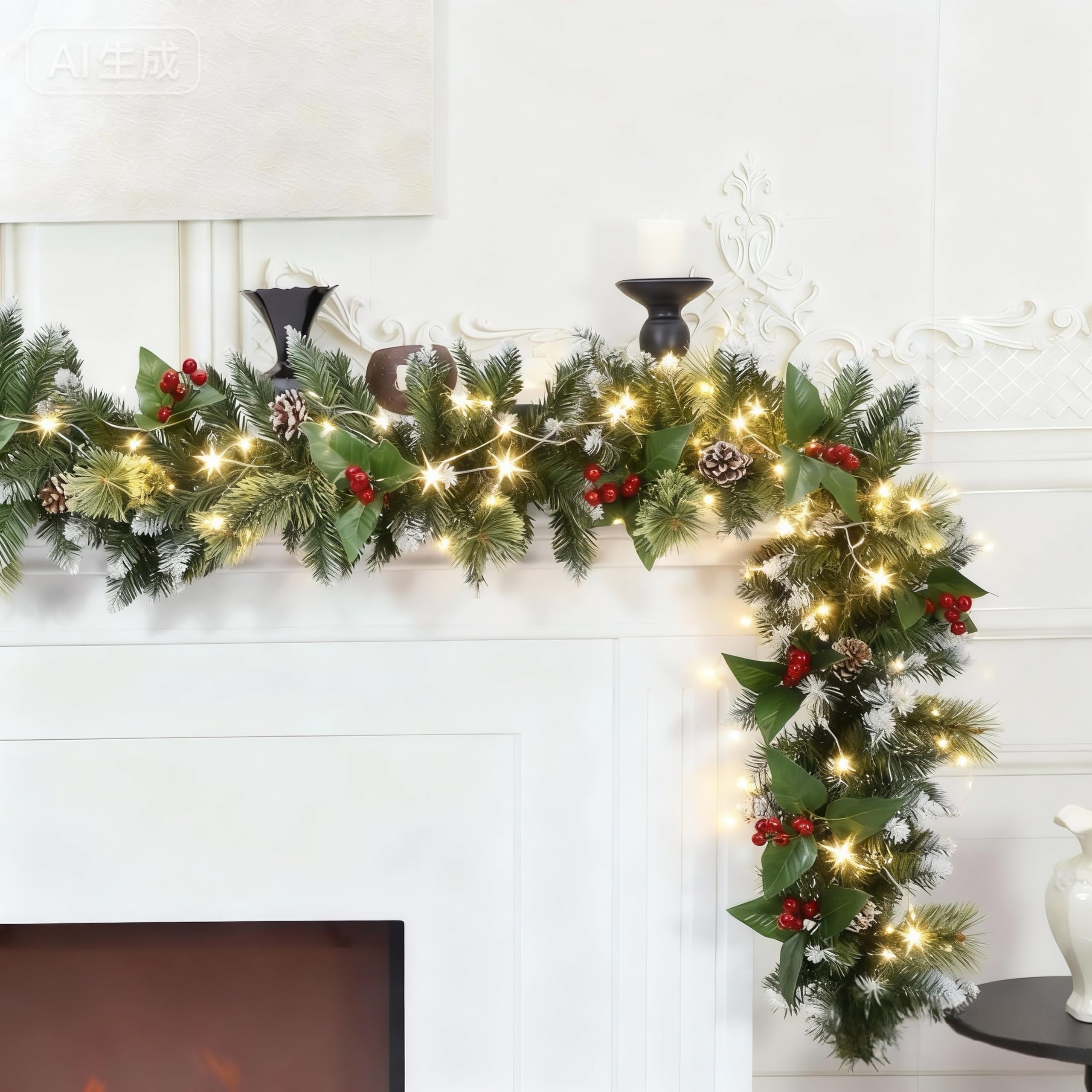 Christmas fireplace stocking decor product
