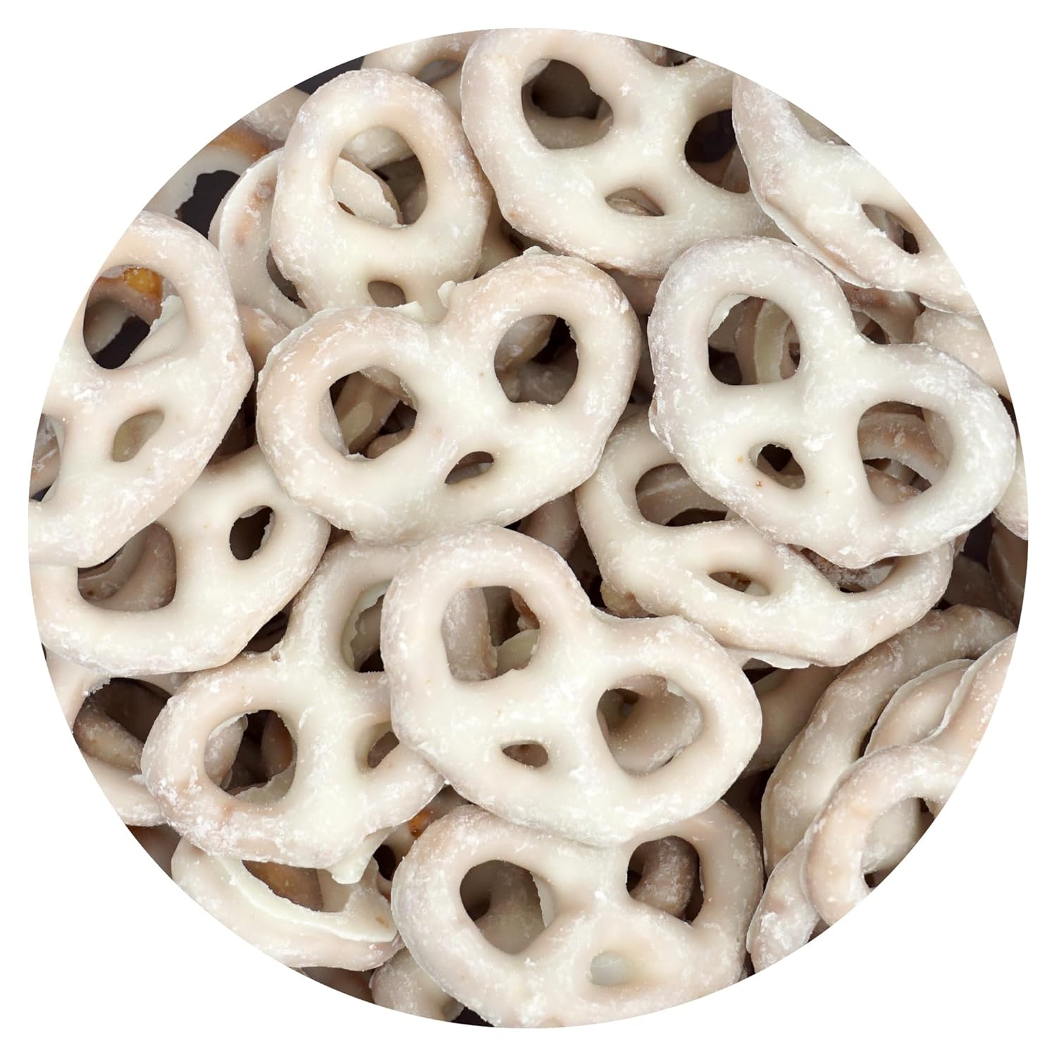 Yogurt Covered Pretzels, 2 Pound Bulk Bag, Yogurt Pretzels, White Candy, The Hampton Popcorn & Candy Company