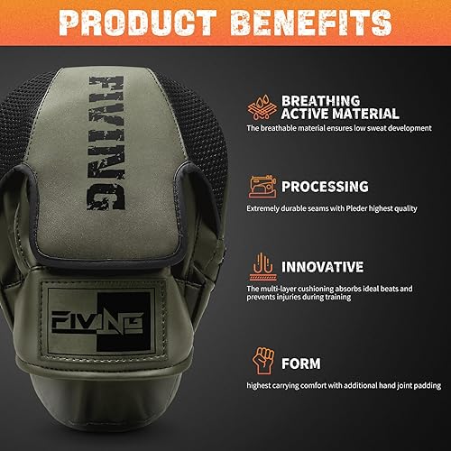 Miniatura 9 de Almohadillas de boxeo para hombres, mujeres y niños, guantes de cuero para artes marciales, entrenamiento de boxeo, guantes curvos para karate,