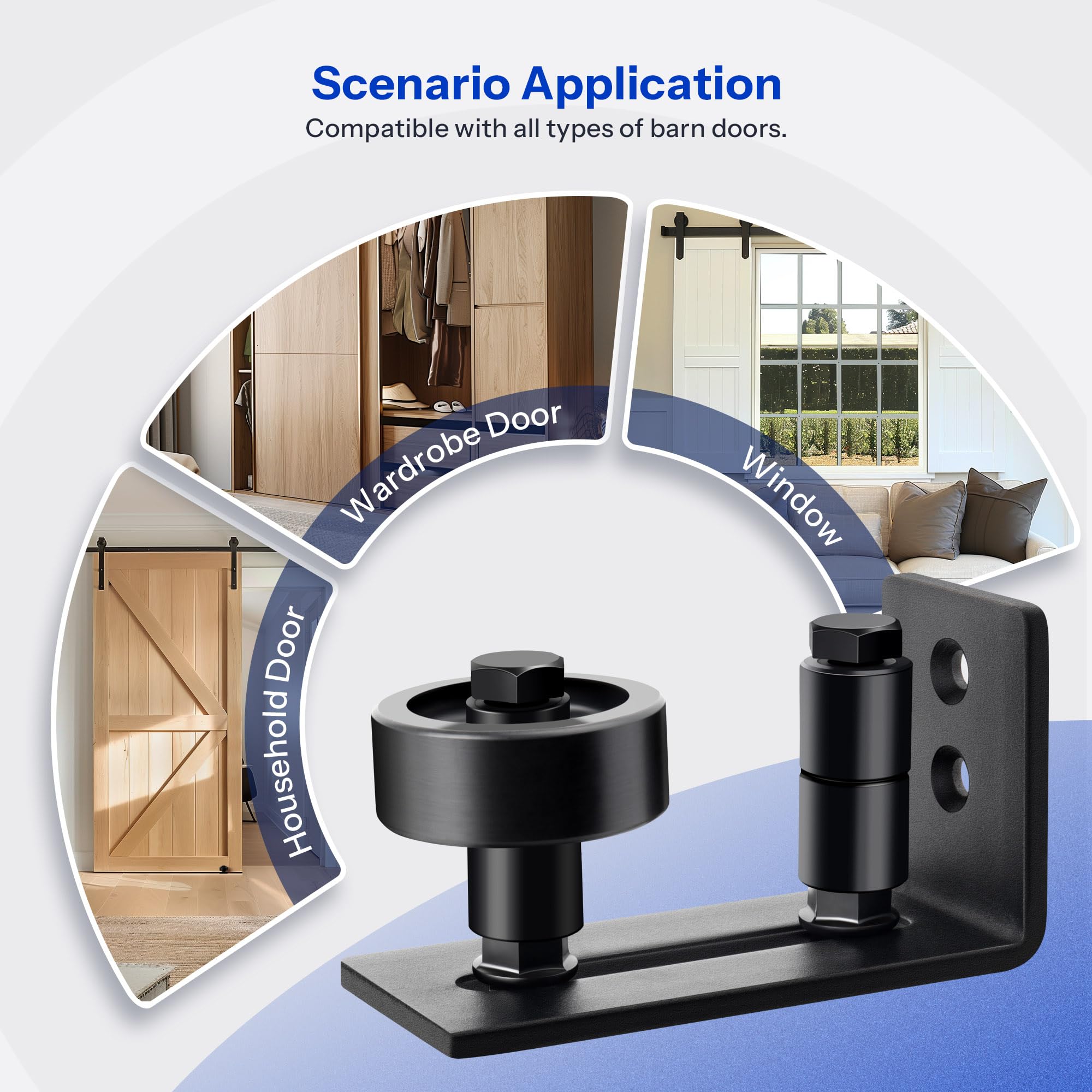 Snapklik.com : LOQRON 4 Pack Sliding Barn Door Floor Guide, Quiet ...