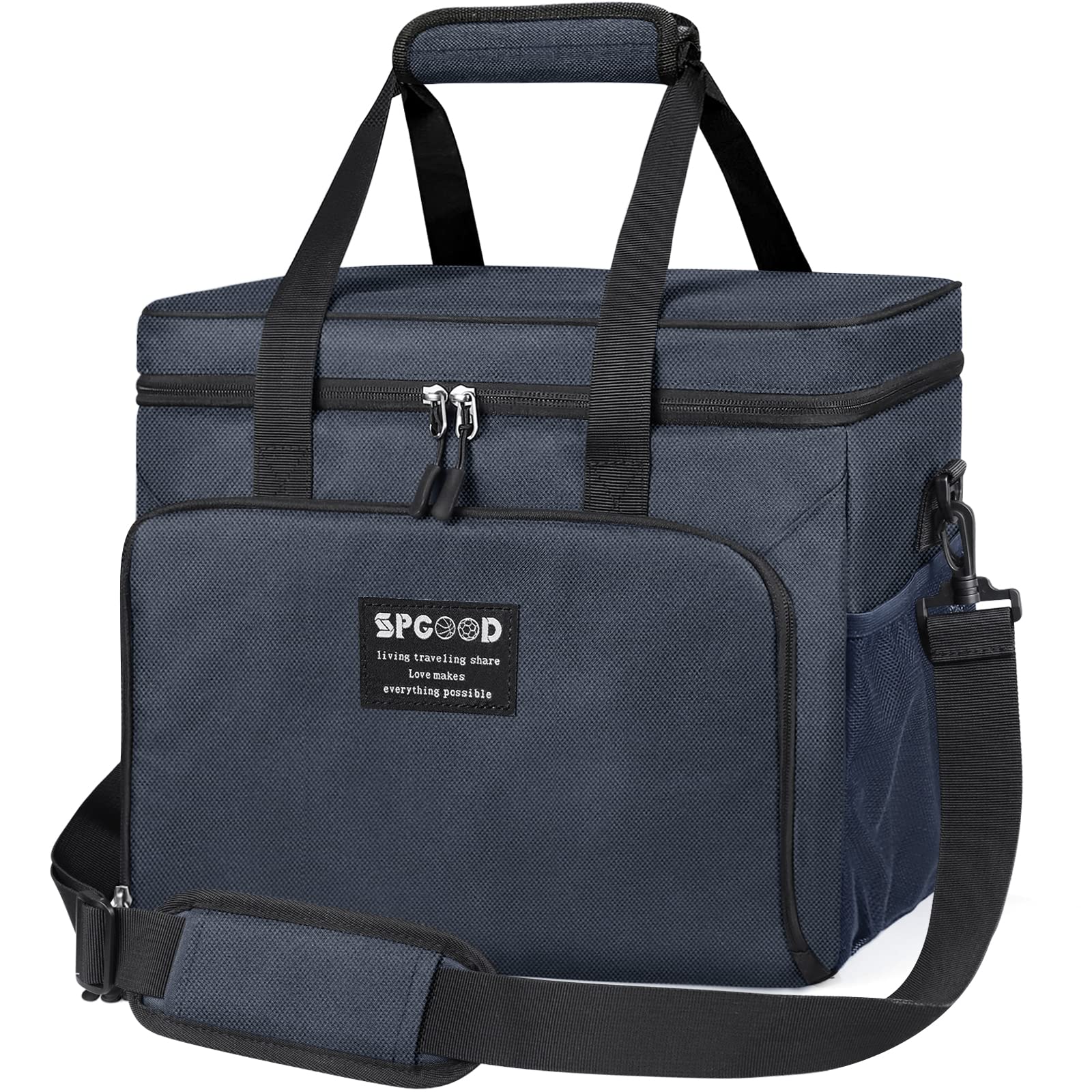 SPGOOD Bolsa isotérmica de 20 L/30 L/40 L, bolsa térmica para pícnic, grande, aislada, plegable, para congelador, para la playa, pícnic, camping, barbacoa, oficina