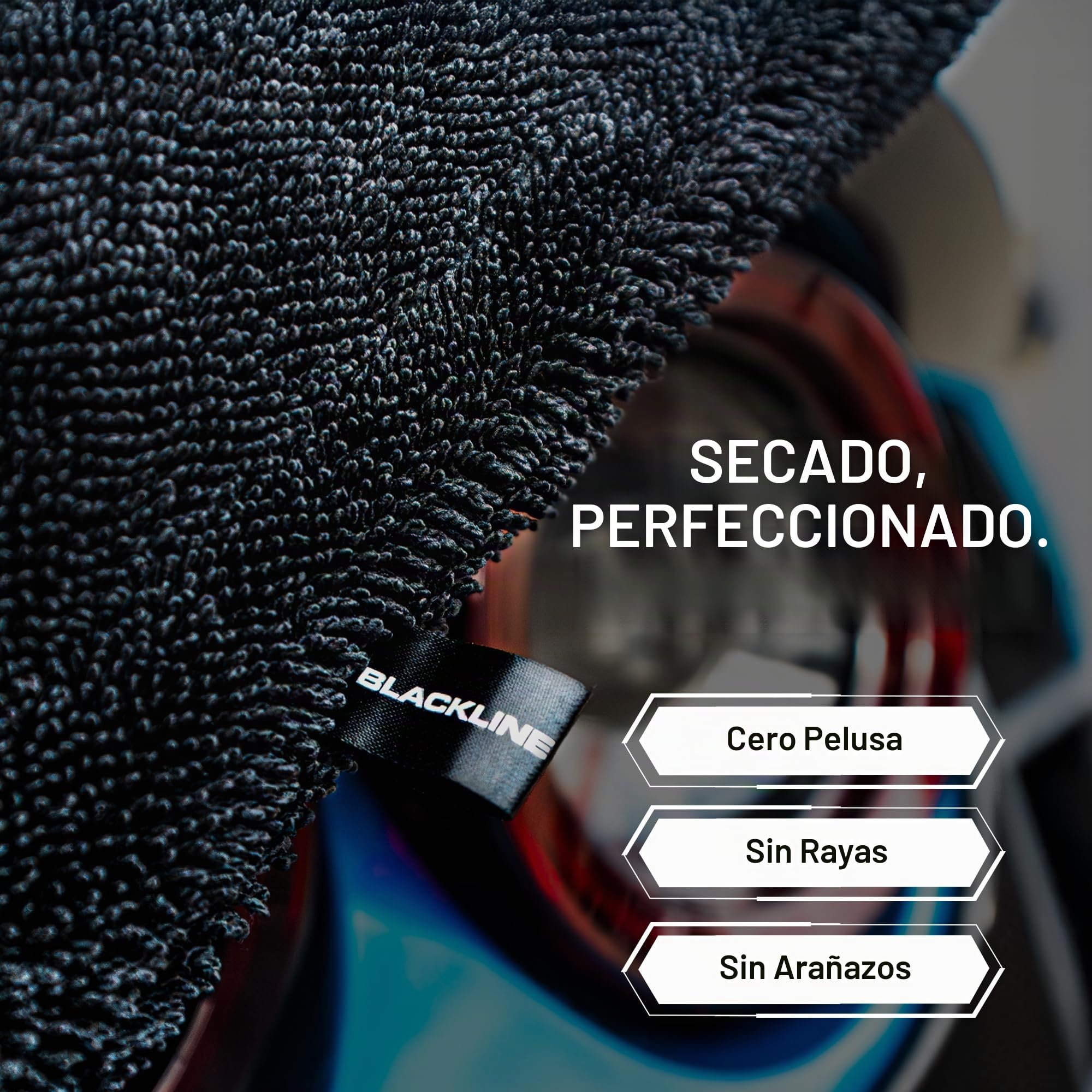Blackline Car Care XL - Toalla de Microfibra Ultra Absorbente para Secado de Coche, 3 x 2 pies, clasificación #1
