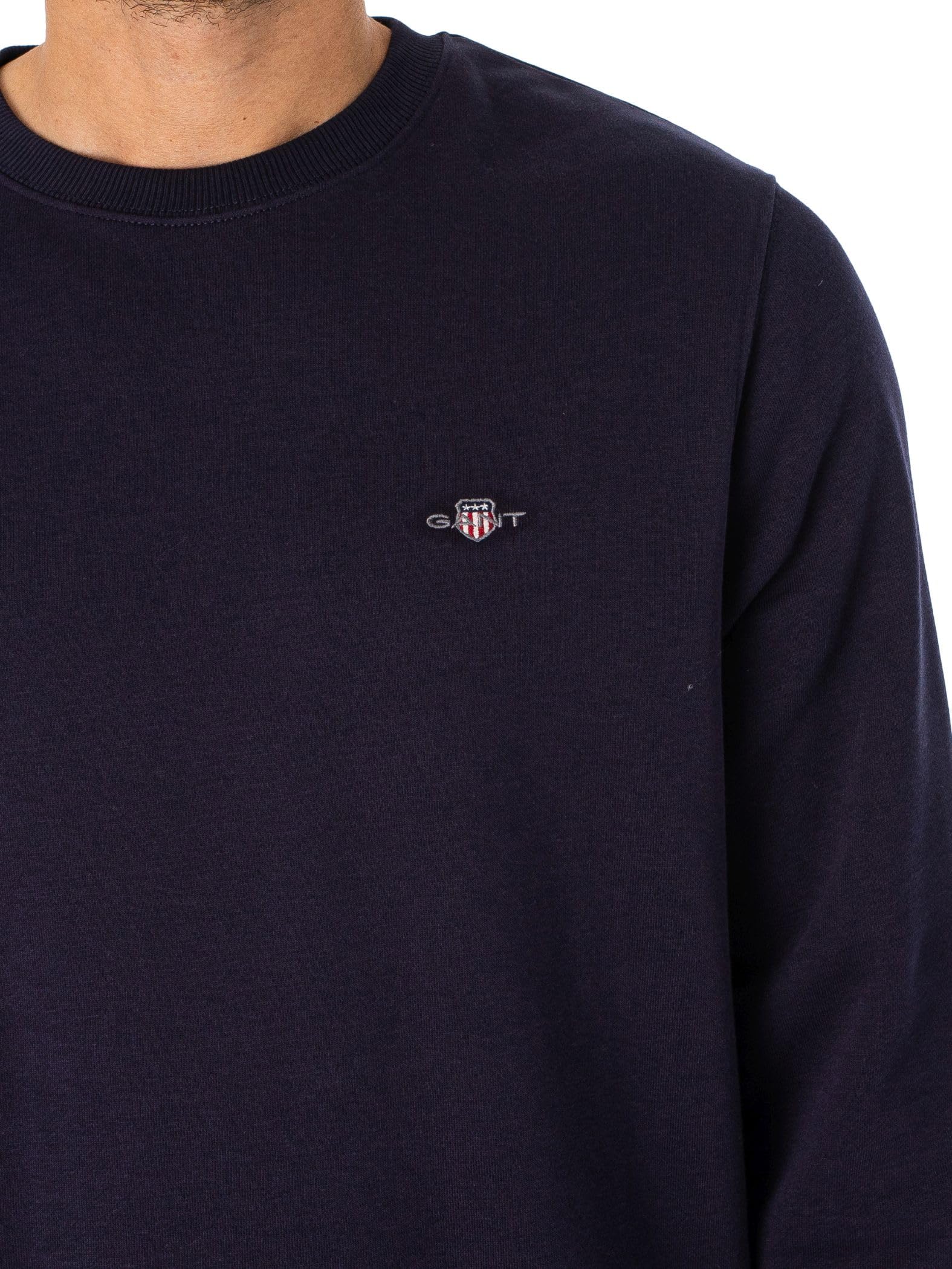GANT Herren Reg Shield C-neck Sweat LOGO RUNDHALSPULLOVER