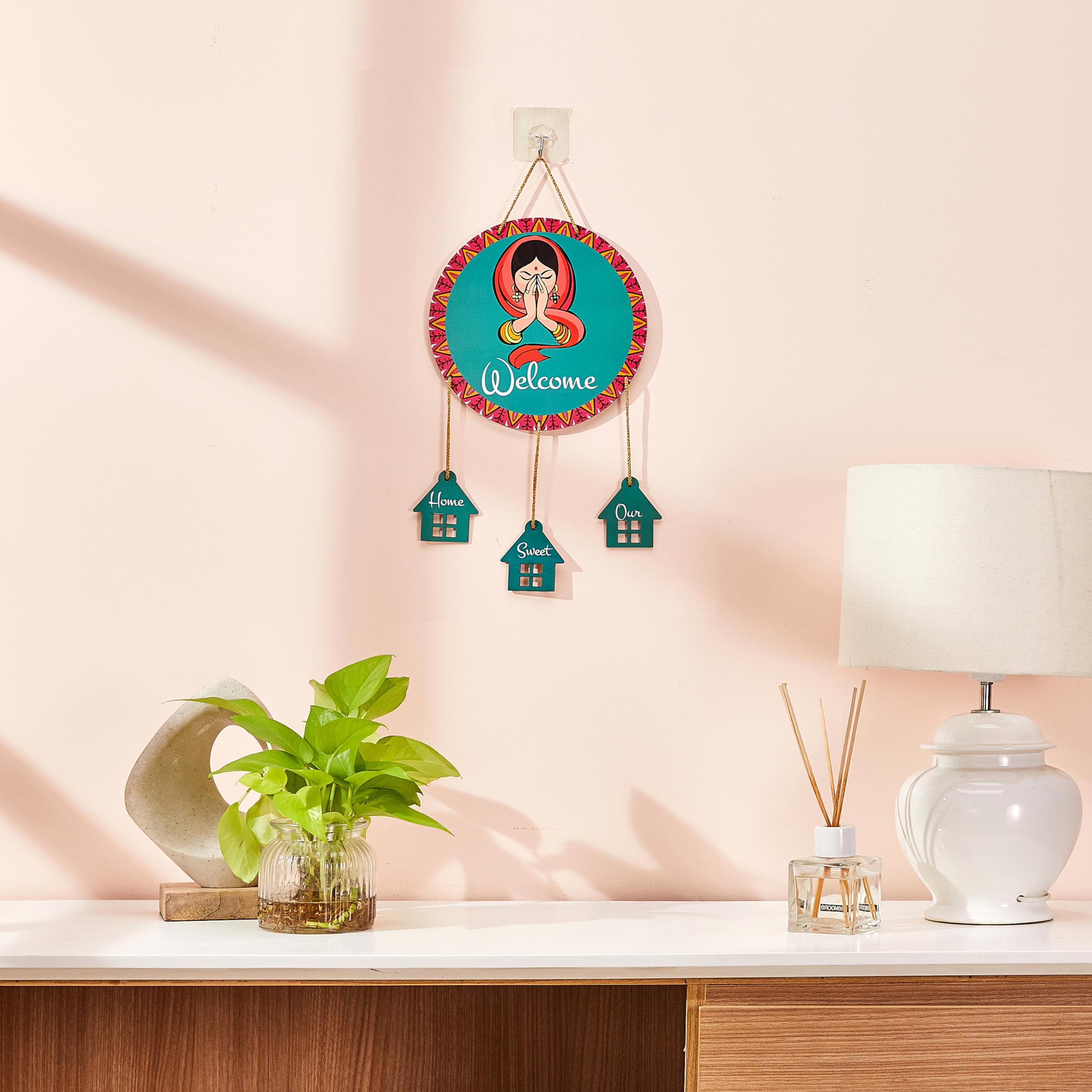 Amazon Brand - Solimo MDF Welcome Wall Hangings for Home Decor (B0CQ2J6RNS) Amazon Price History, Amazon Price Tracker