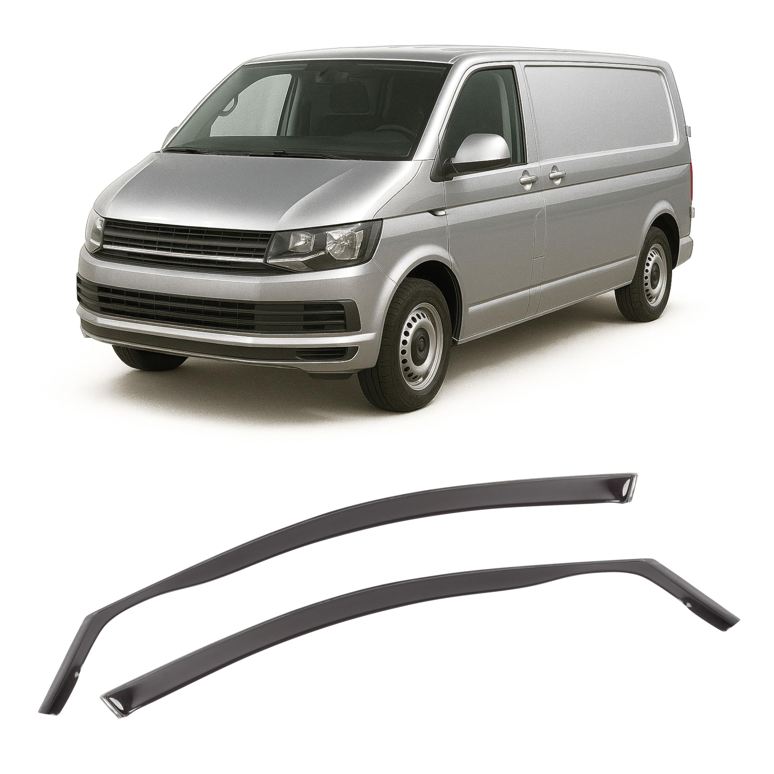 Walser Premium Auto Windabweiser für VW T5/Multivan T5 04/2003-08/2016, T6 04/2015-2025, Passform Regenabweiser Set für Fahrer- und Beifahrerseite, Auto Windabweiser 2 STK.