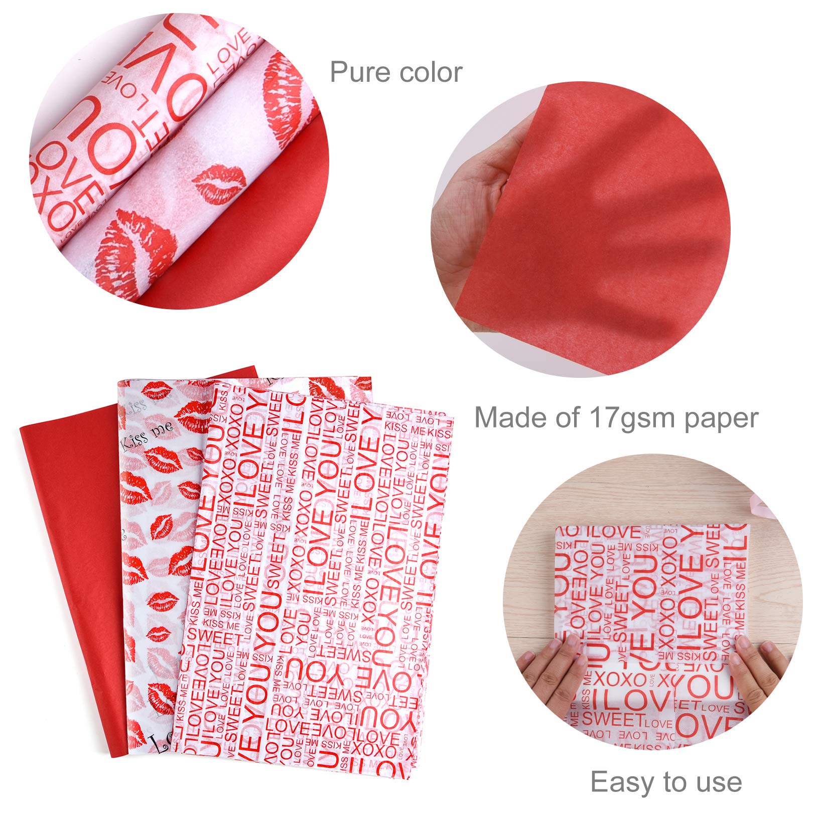 MIAHART 60 Feuilles De Papier De Soie Orange - Emballage Cadeau Halloween, Floral, Anniversaire Et Bricolage