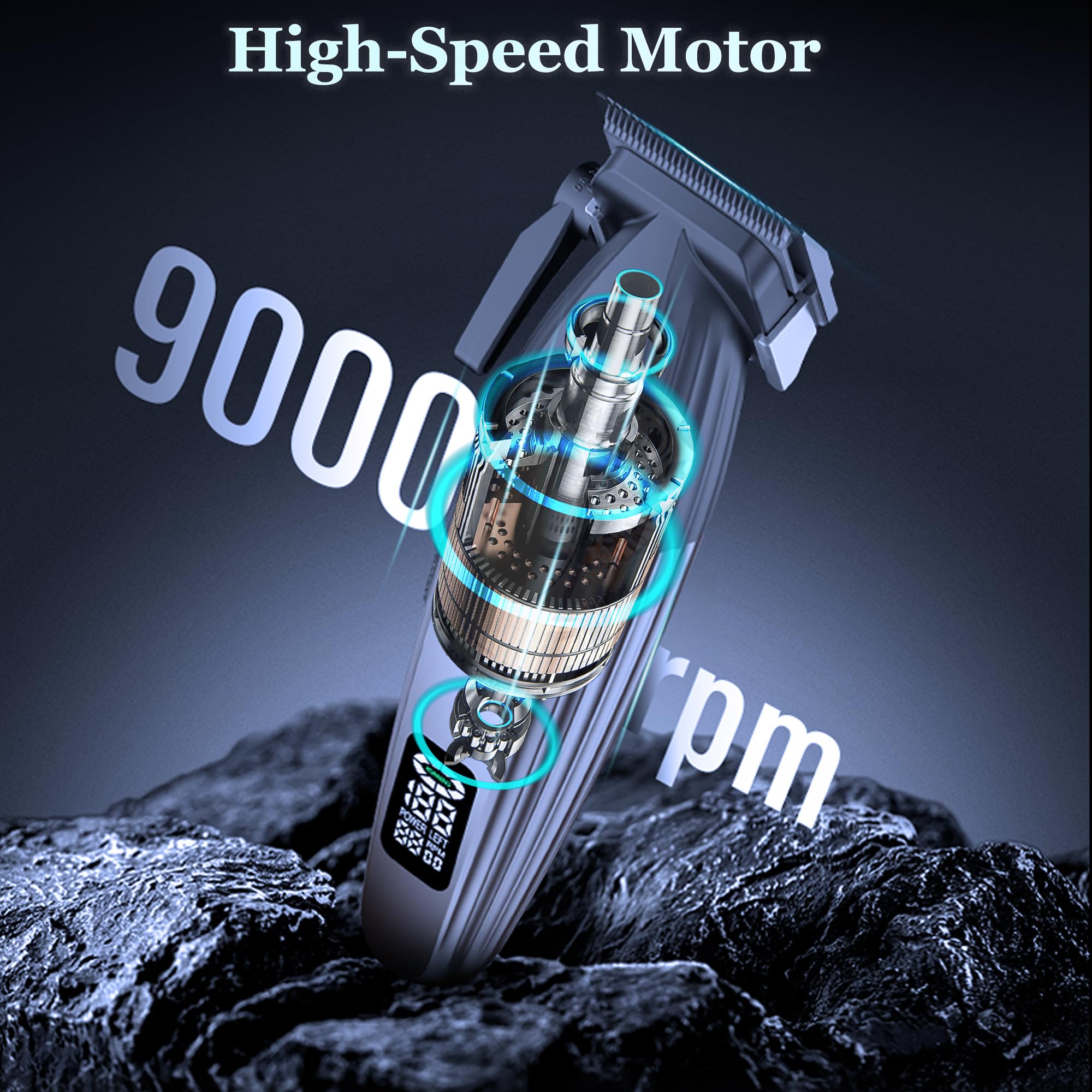 Kemei Set of 2 Rechargeable LCD Display Hair Clippers KM-8536: Buy