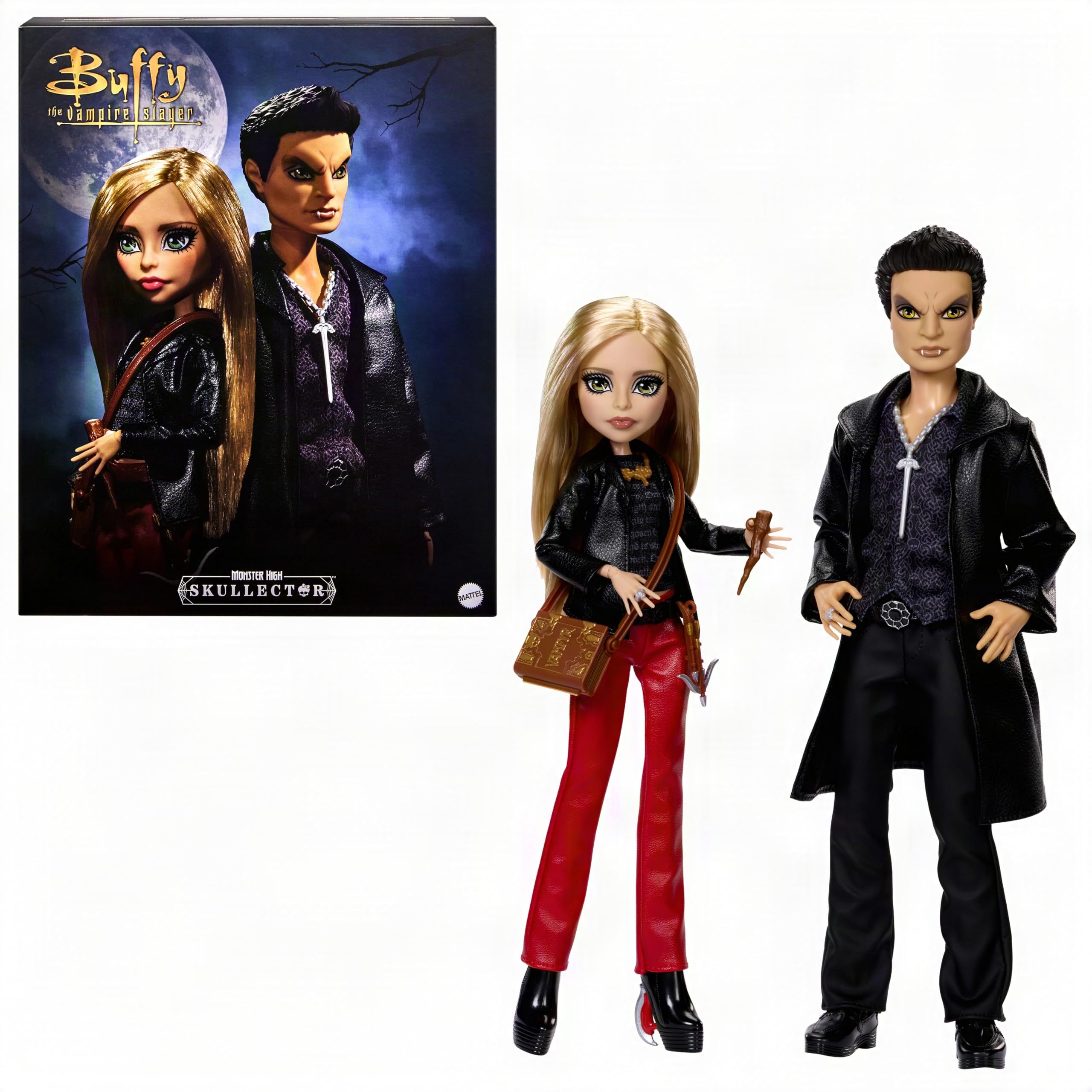 Skullector Buffy The Vampire Slayer Doll 2-Pack | Buffy and Angel Collector 2-Pack, Faux-…