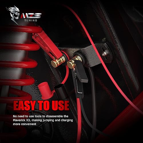 Miniatura 6 de MZS Battery Relocation Kit, Remote Battery Terminals Changing Jump Post Cable and Bracket Universal Compatible with X3 RZR UTV ATV Trucks Car RV