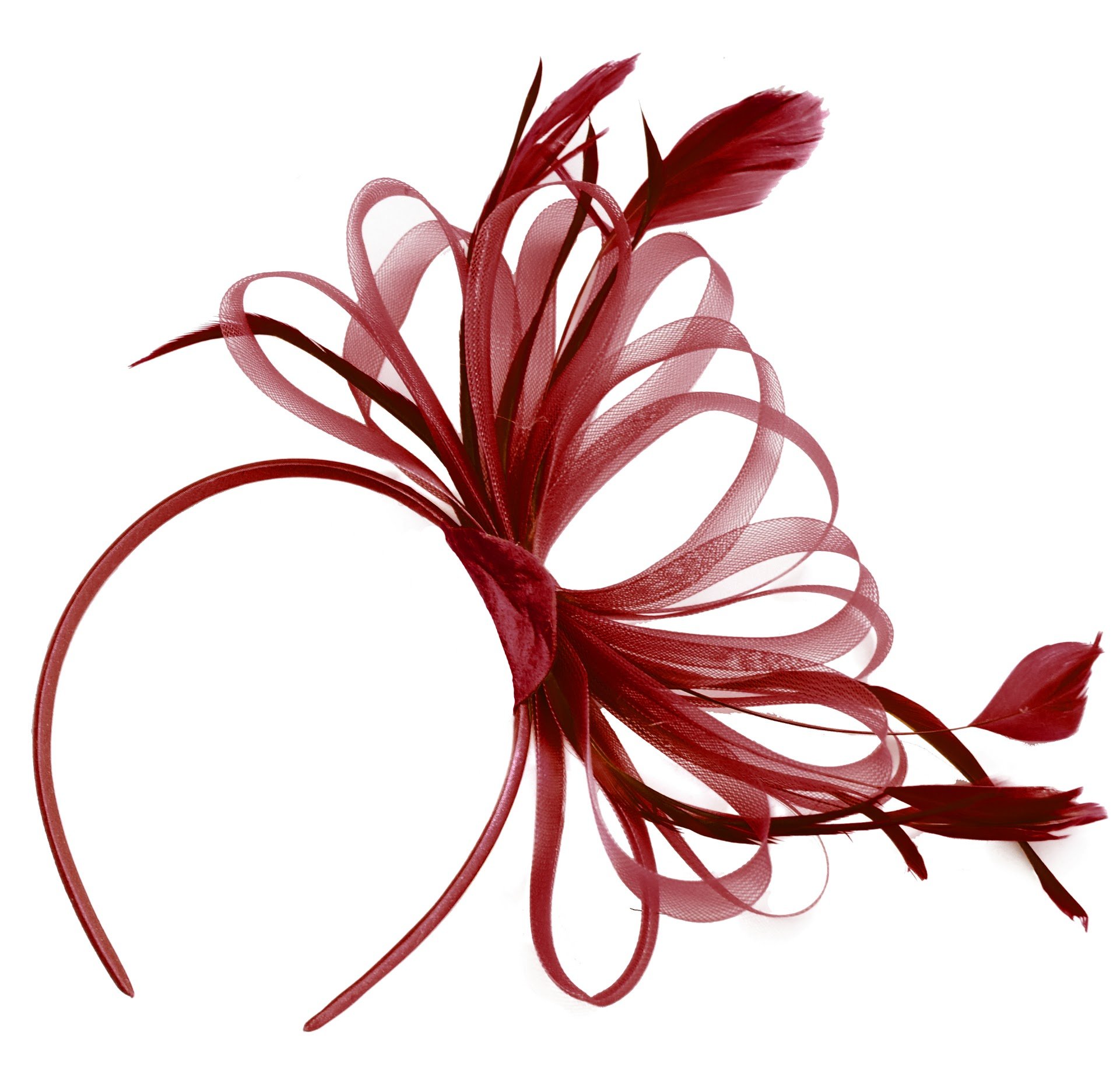 CapriliteLarge Wedding Races Party Fascinator Net Hat and Feathers