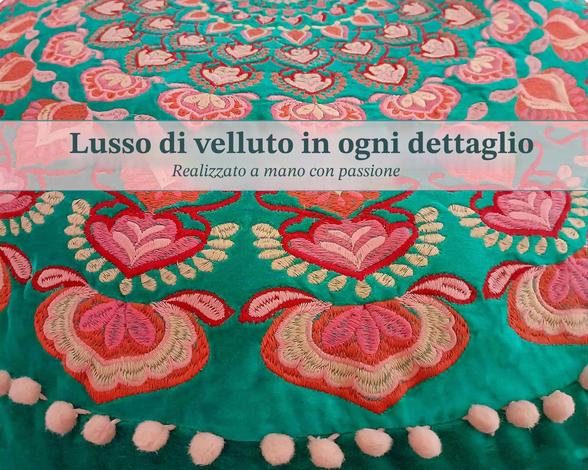 Mandala Life ART Fodera per cuscino da pavimento rotondo bohémien - 60x20 cm - 100% cotone - Custodia pouf per pouf per soggiorno, camera da letto, patio e altro