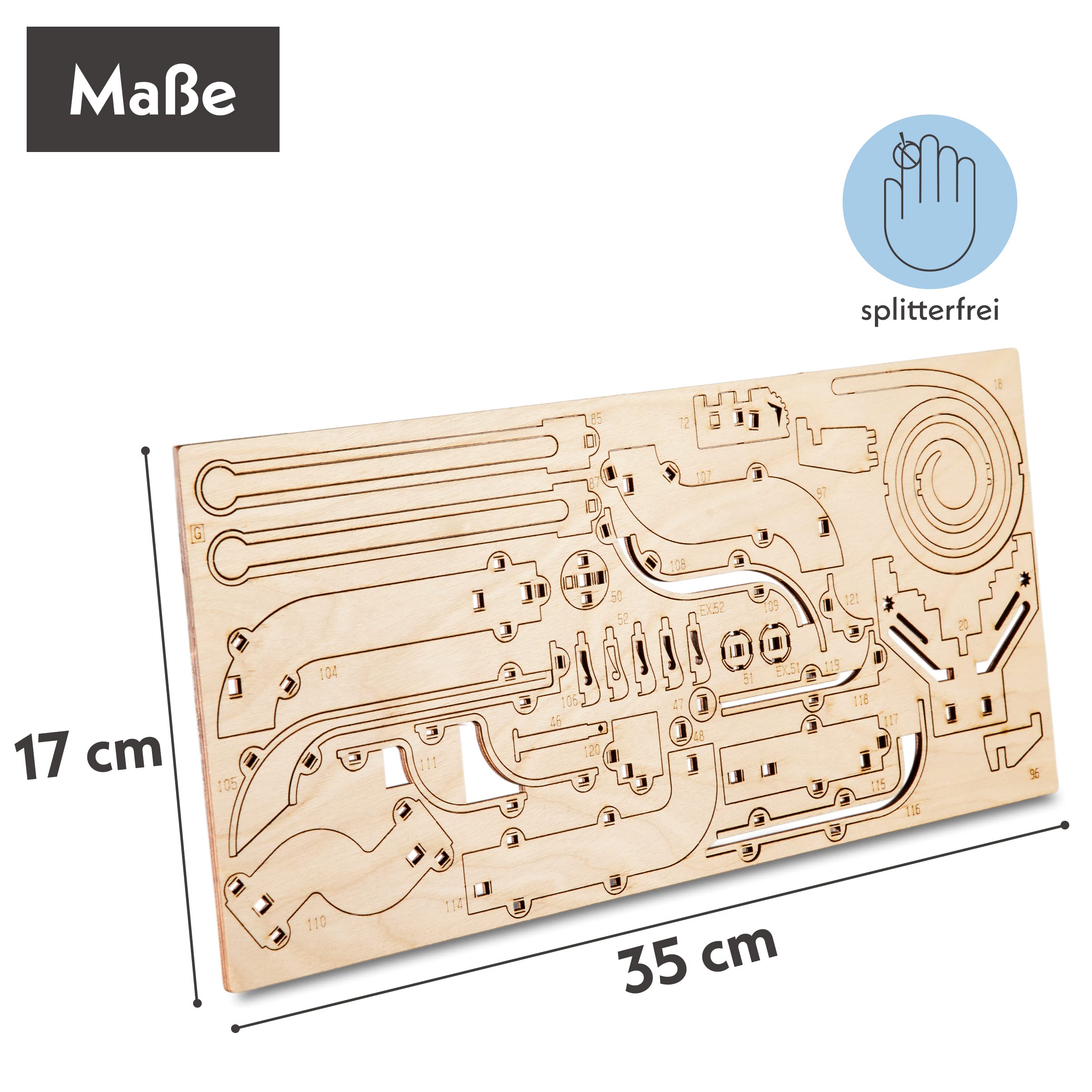 Pista de Canicas de Madera Charlie - Construcción de Modelo - Rompecabezas 3D de Madera - Juegos Intelectuales de Smart Games - Pista de Bolas para Adultos
