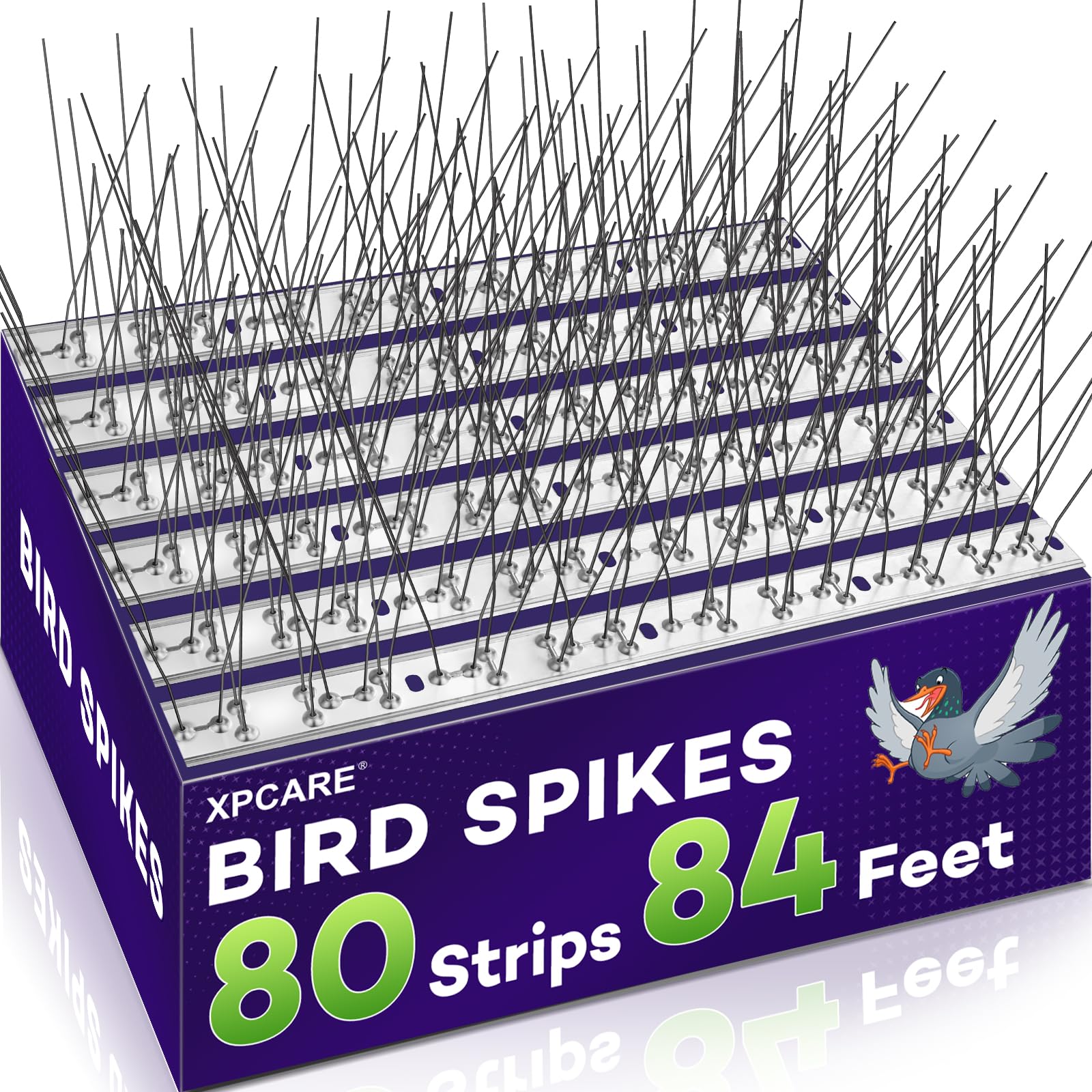 XPCARE 84 Feet Bird Spikes Stainless Steel Kit