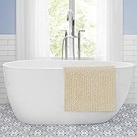 Vista 5 de Alfombrilla de baño Laura Ashley Butter Chenille 17 "x 24", amarillo