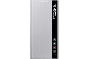 Samsung Note10 Protective Case: S-View Flip Cover in Silver