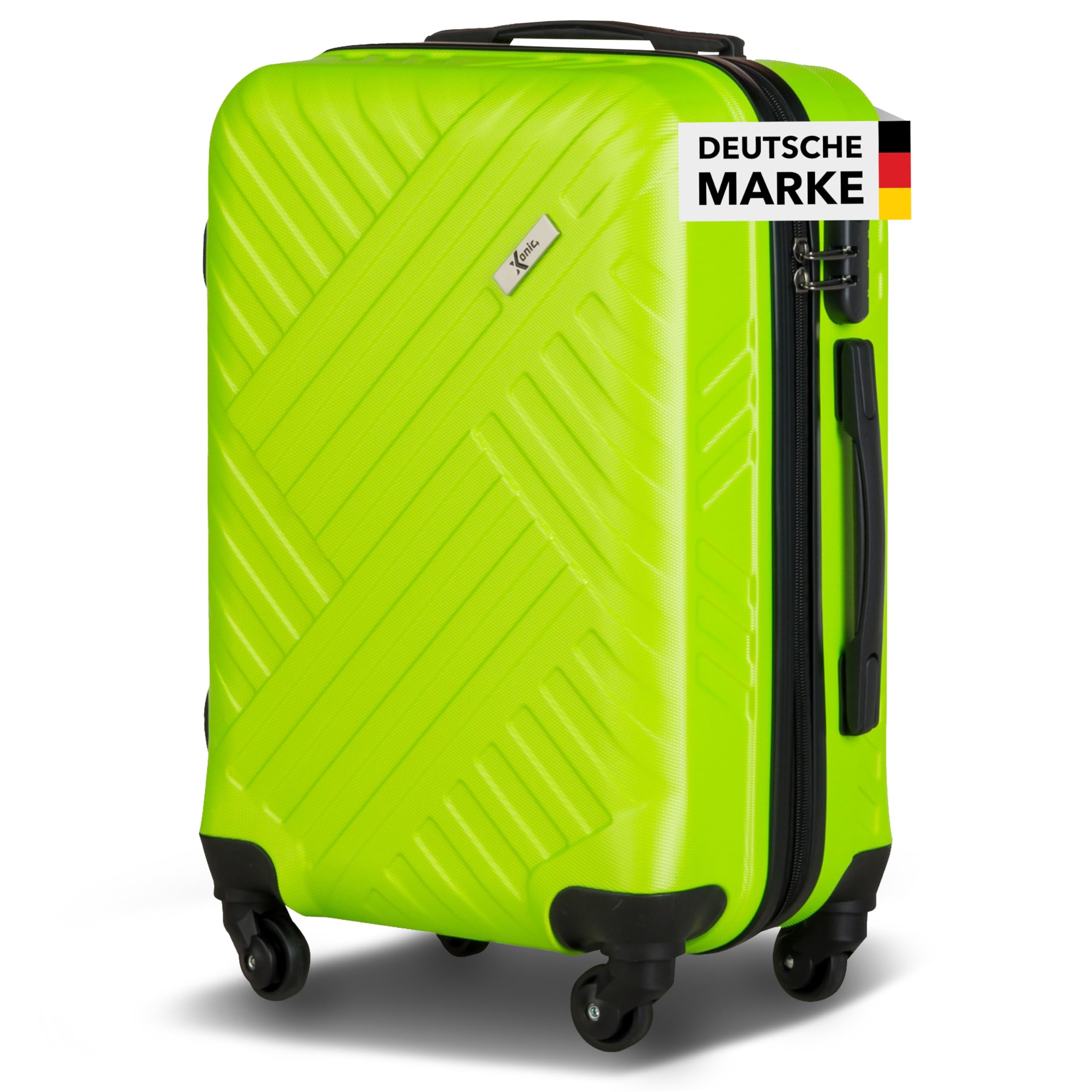 Xonic Design Reisekoffer mit Rollen– ABS Hartschalenkoffer 360° Leichtlauf-Rollen – hochwertige Koffer Trolleys Zahlenschloss in M, L, XL oder Set –Handgepäck Koffer, Suitcase