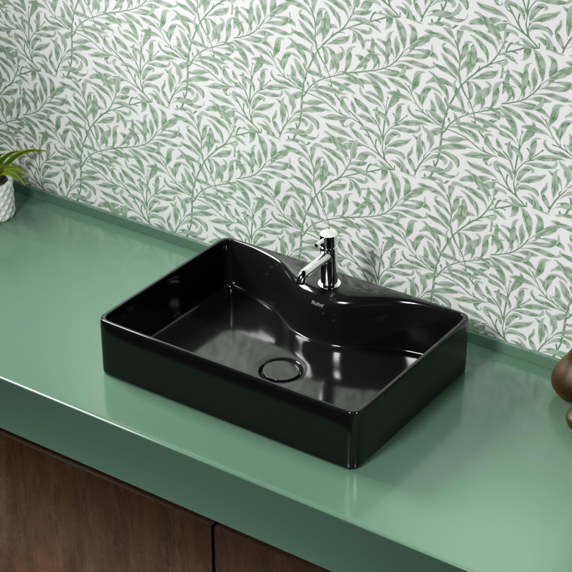Ruhe Virgo Ceramic Wash Basin - Modern Bathroom Sink -10