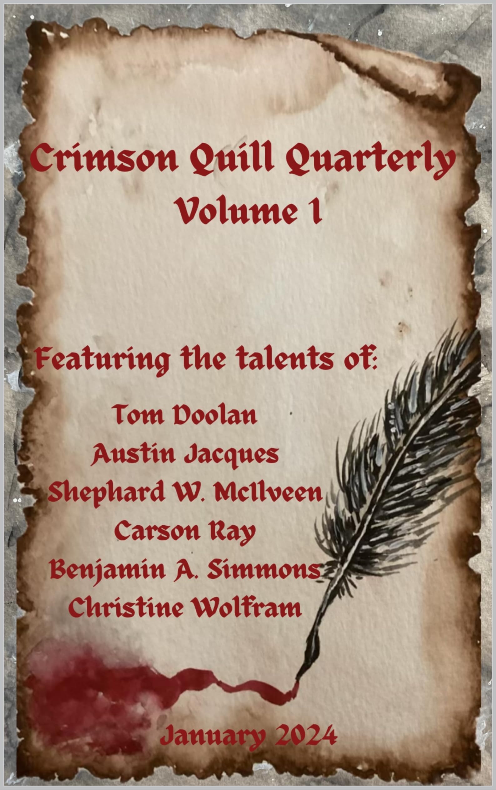 Cover of Crimson Quill Quarterly, January 2024