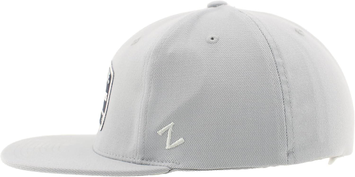 ZHATS Standard NCAA Officially Licensed Fitted Hat M15Z Switchback Light Gray, Grey, Large - Image 3