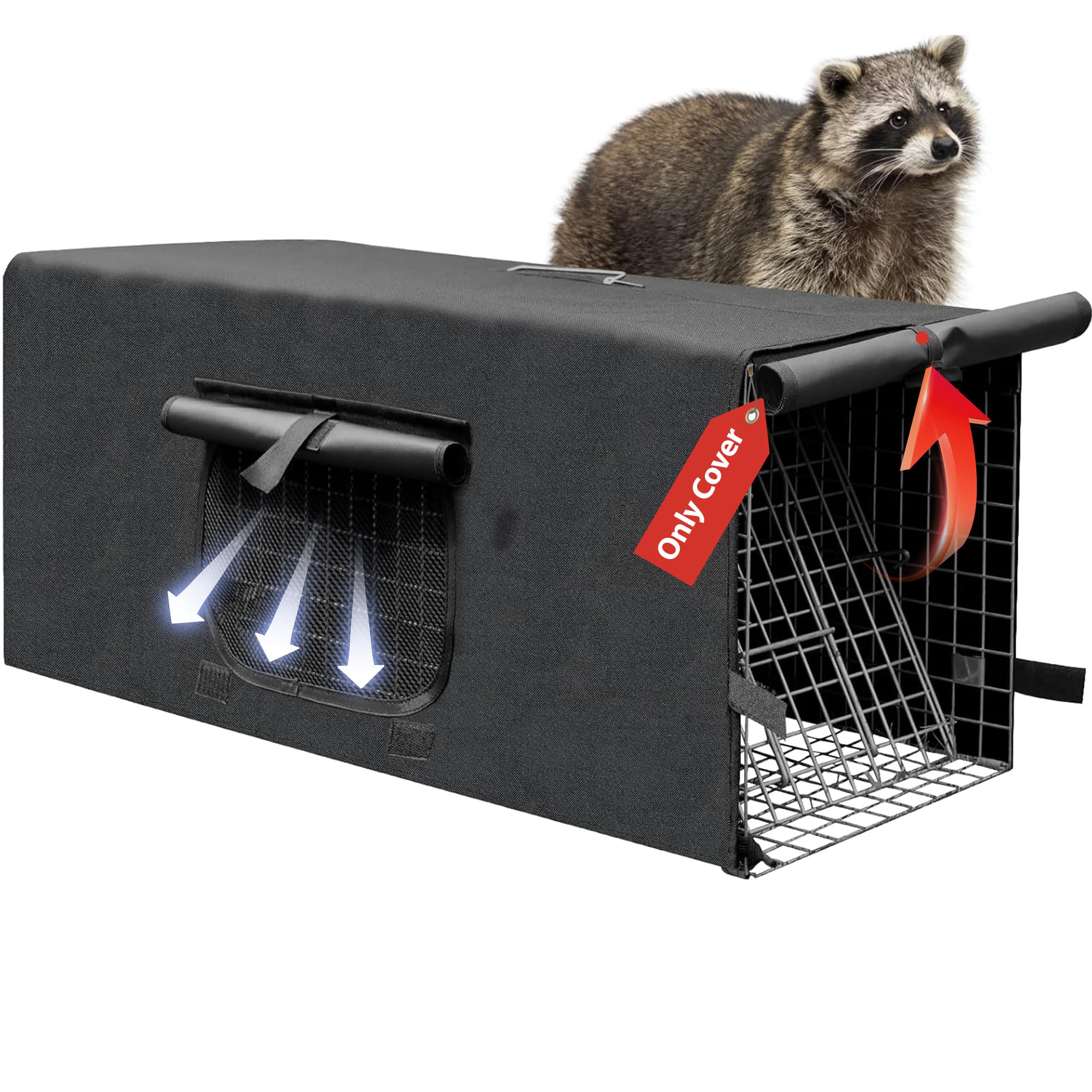 Amazon.co.jp: 生きている動物トラップケージカバー、通気性のある窓