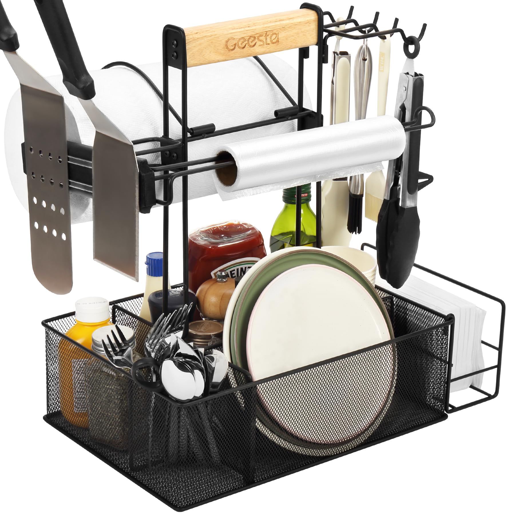 G:932363　食卓4セット Amazon.com: Geesta Grill Caddy for Outdoor Grill, BBQ Picnic