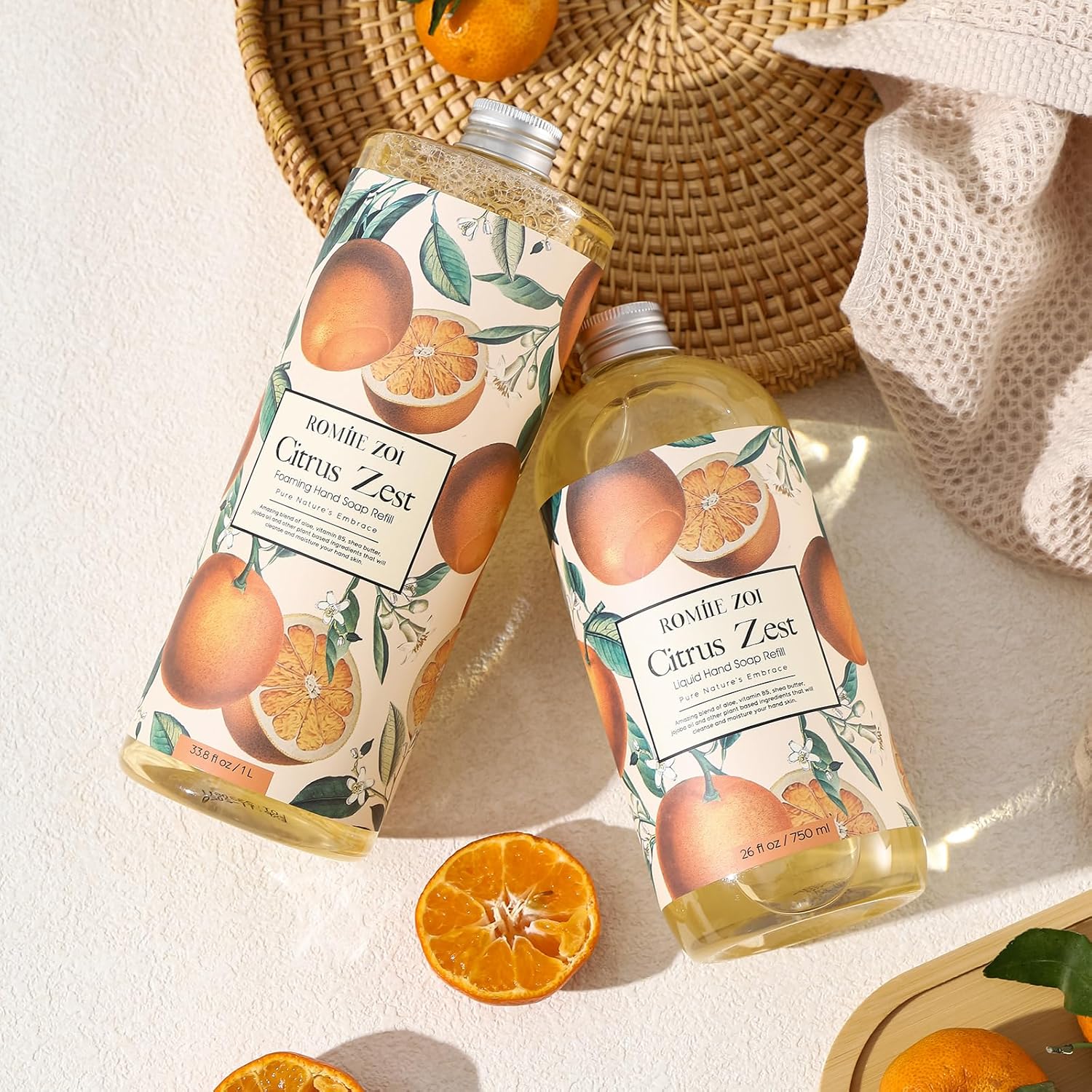 ROMIIE ZOI Foaming Hand Soap Refill, Citrus, Gentle & Moisturizing Formula, 1 L/ 33.8 FL OZ - Image 5