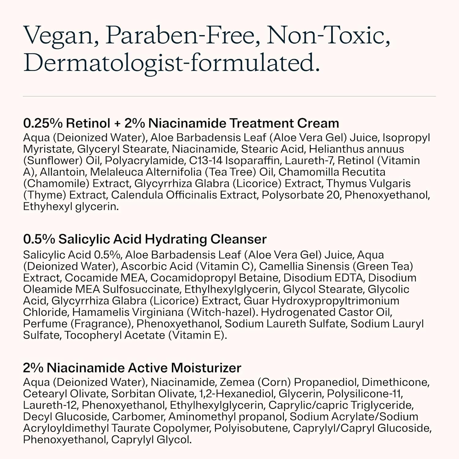 MDacne 3 Step Retinol Acne Kit – 0.25% Retinol Cream, Salicylic Acid Cleanser, Niacinamide Moisturizer – Plant-Based Kit for Hormonal Acne, Blemishes, Wrinkles – 30 Day Complete Care - Image 10