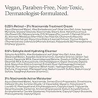 Vista 10 de MDacne Kit de acné de retinol de 3 pasos, crema de retinol 0.25%, limpiador de ácido salicílico, humectante de niacinamida, kit a base de plantas