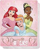 Vista 1 de NORTHWEST Disney Princess - Manta Sherpa de seda táctil, 40 x 50 pulgadas, princesas mecedoras