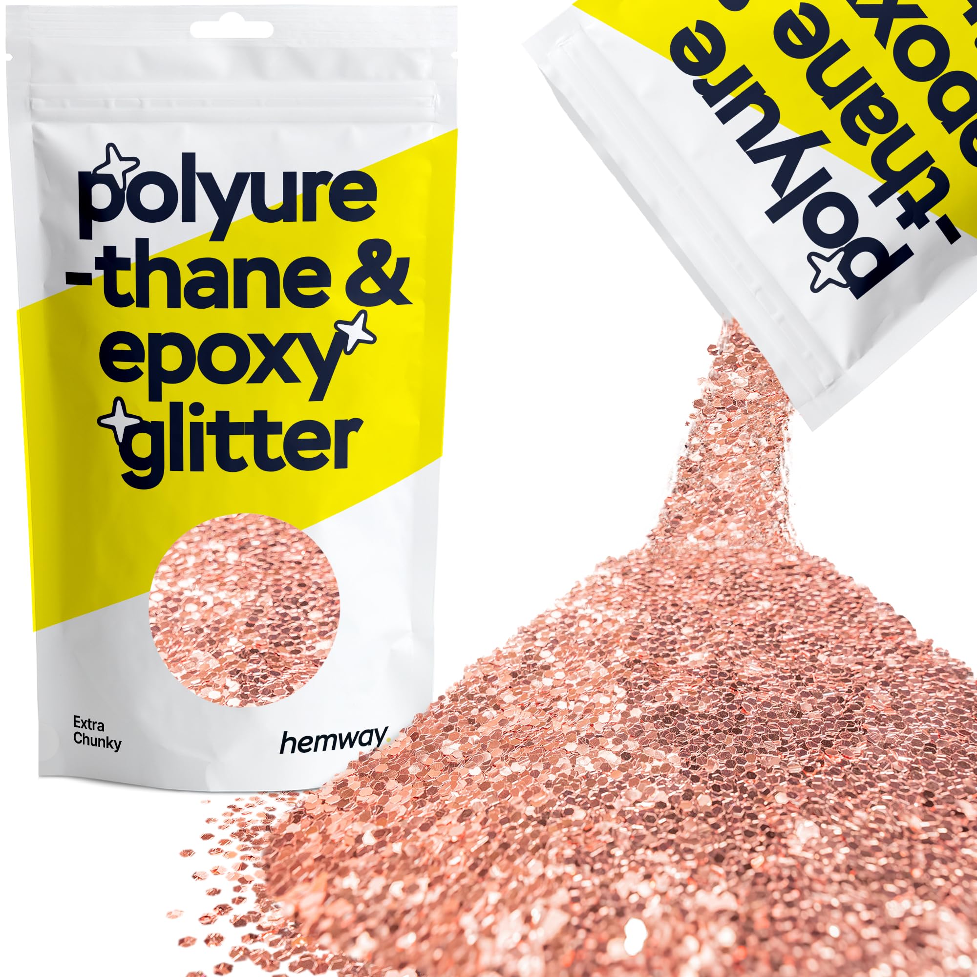 Hemway Resin Glitter Bronze Brown 100g Super Chunky | Polyurethane & Epoxy Glitter for Resin Crafts, Tumblers, Coasters, Floor & Table Art — view 59