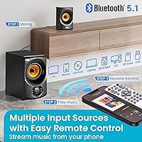 Vista 4 de Acoustic Audio AA5170 Sistema de bocinas Bluetooth 5.1 para cine en casa 700W con subwoofer de graves activos