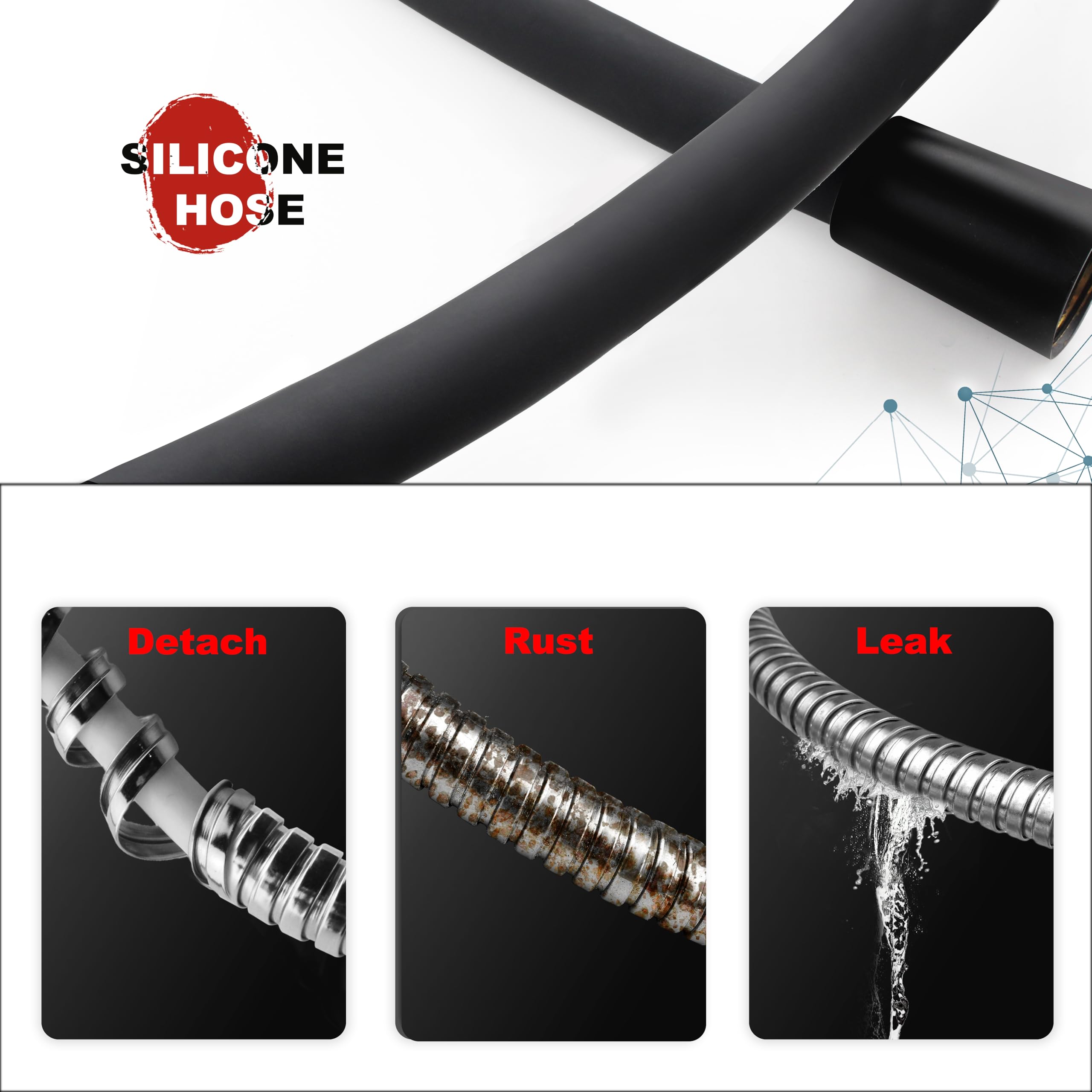 HOMEWELL Silicone Shower Hose - Image 3