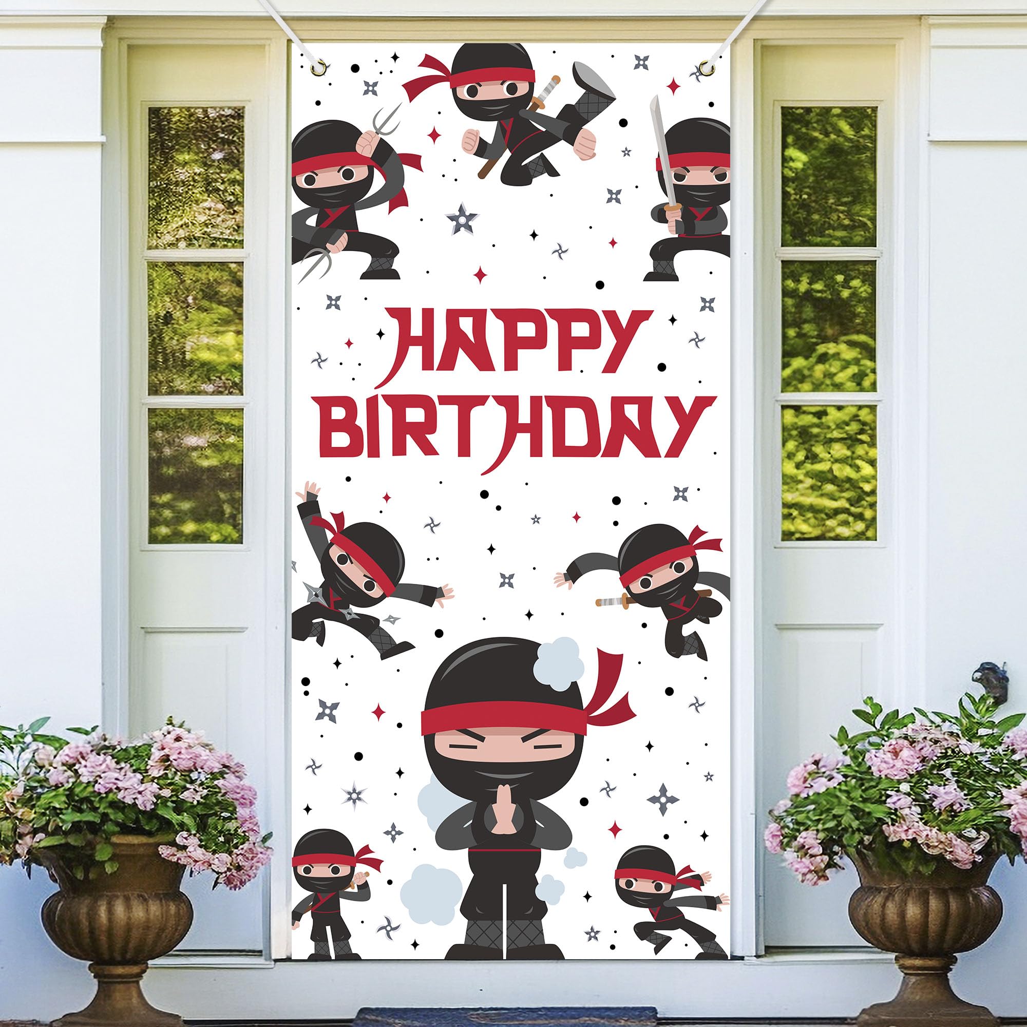 Déco Anniversaire Ninja Samouraï – Kit Complet Avec Bannière, Vaisselle, Ballons – Pour Garçons Et Filles