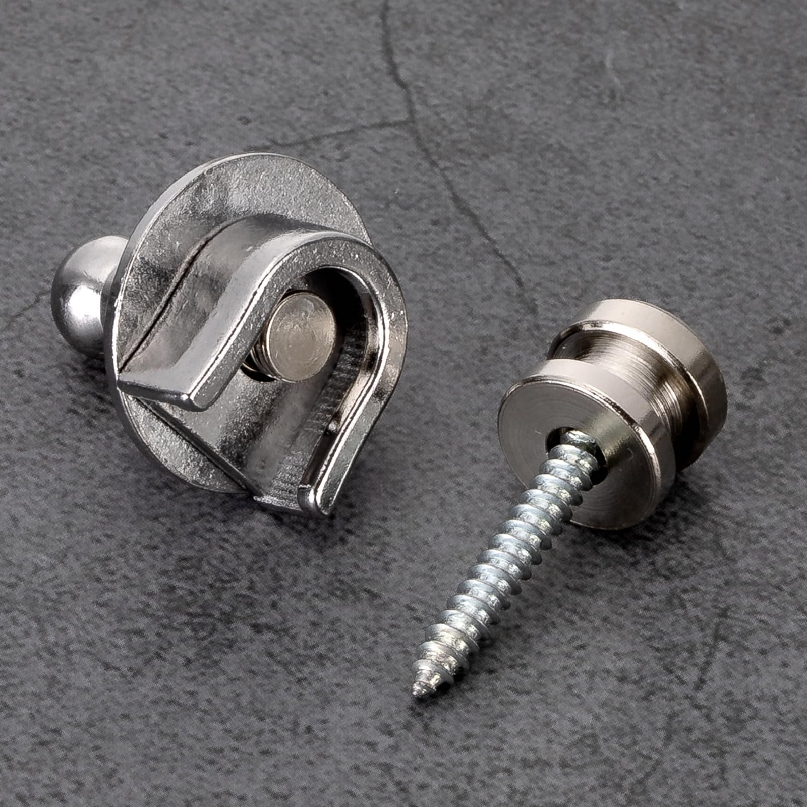 4 x Chrom Runde Köpfe Pins für Strat Tele Gitarre Gurt Schlösser Bass Body