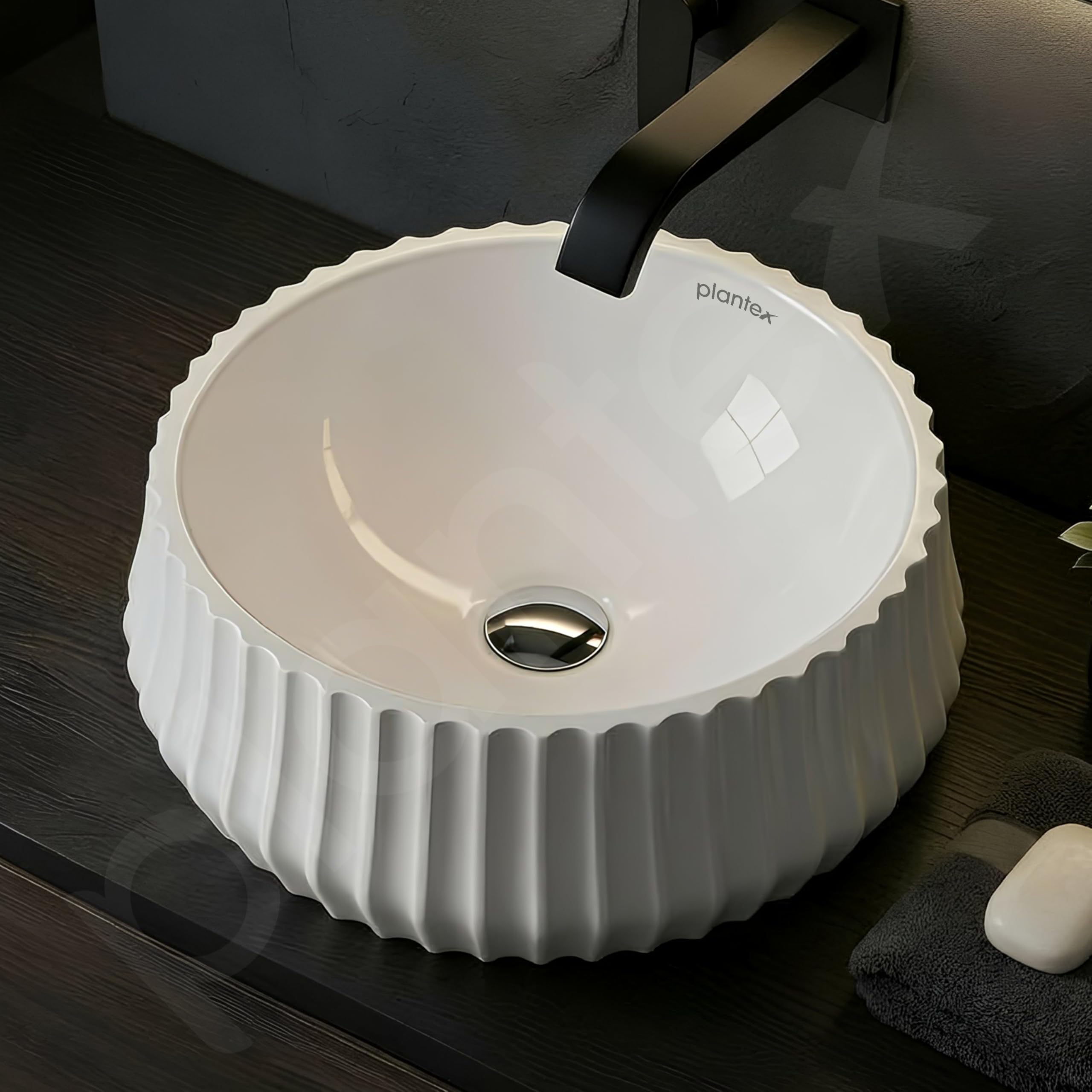 Plantex Ceramic Basin/Countertop Vessel Sink/Tabletop Wash Basin/Washbasin for Bathroom with 10 Years Glaze Warranty by Plantex (White Glossy - 14 x 14 x 5 Inch) 4