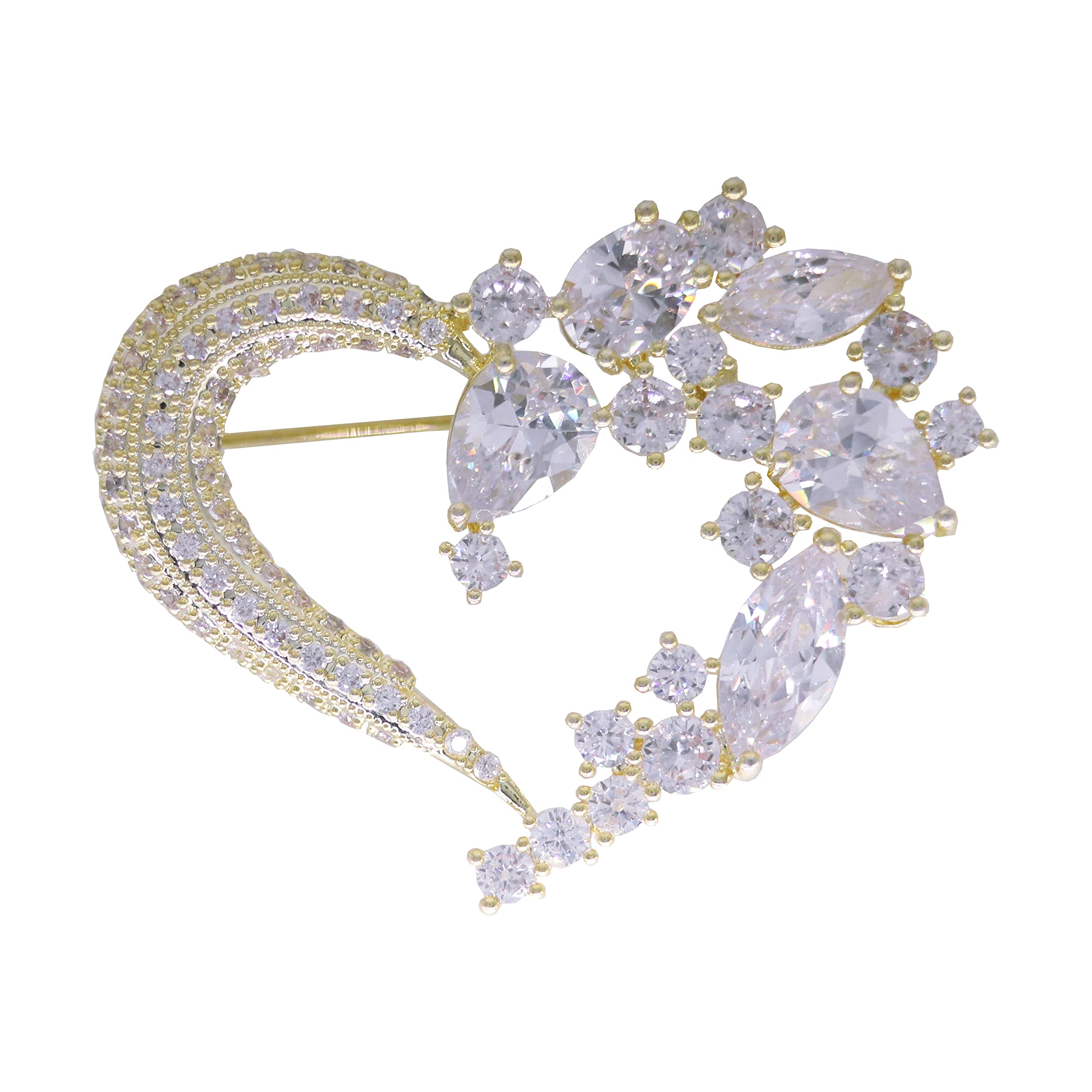 Brooch Pins for Women Girls Fashion Flower Crystal Rhinestone Pearl Jewelry