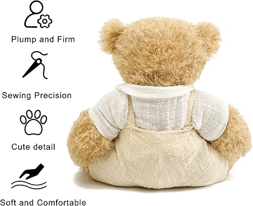 Miniatura 5 de Nleio - Oso de peluche de peluche de 117 pulgadas lindo animal de peluche con disfraz pequeño oso de peluche para niños bebés novia regalos para el