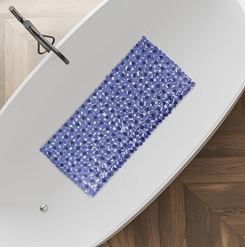 Miniatura 13 de Splash Home Rocks - Tapete para bañera antideslizante, extra largo con 167 ventosas, tapete de baño para bañera, 36 pulgadas de largo x 17 pulgadas