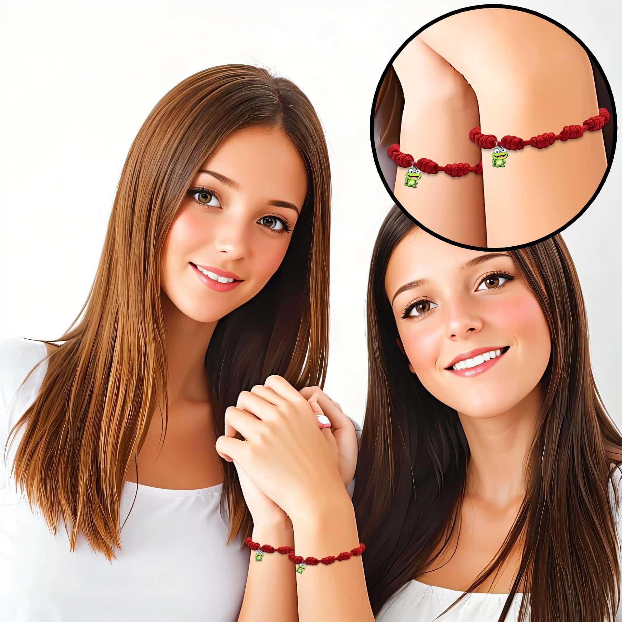 Pulsera 7 chakras con nudos roja para bebés y niños - Hilo rojo protección energía negativa contra el mal de ojo - Amuleto para la buena suerte - Talla pequeña