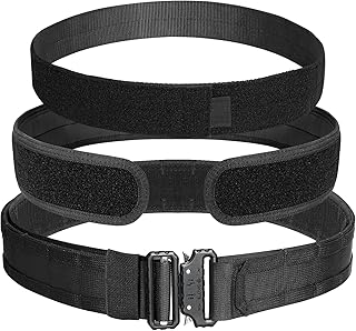 AIKATE Tactical Molle Belt, Battle Belt, Quick Release Rigger Combat Belt 1.75"/2.25" Inner & 2.0" Outer Heavy Duty Belt - AIKATE