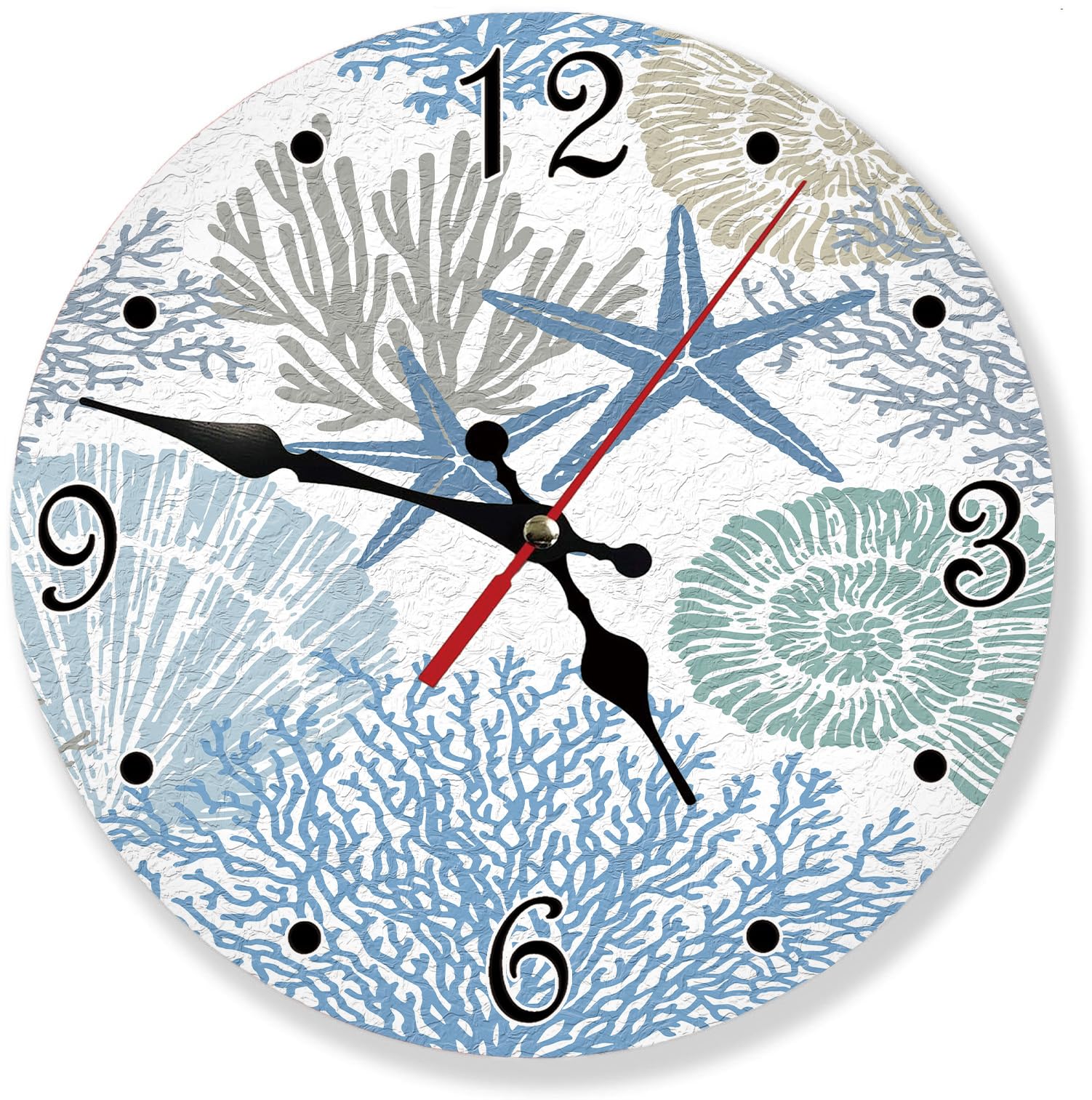 Horloge murale thème plage pour retrouver le calme sans bruit