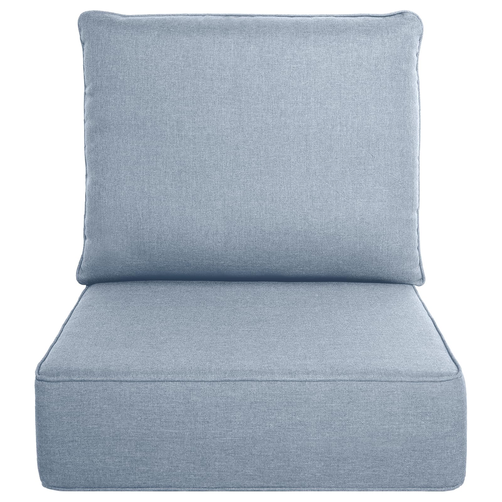 Luxury Outdoor Seat Cushion Set-22 x 24 x 6 Inch Outdoor Chair Cushions with Water Resistant &amp; Removable Cover Outdoor Cushions for Patio Furniture Chair Sofa Couch
