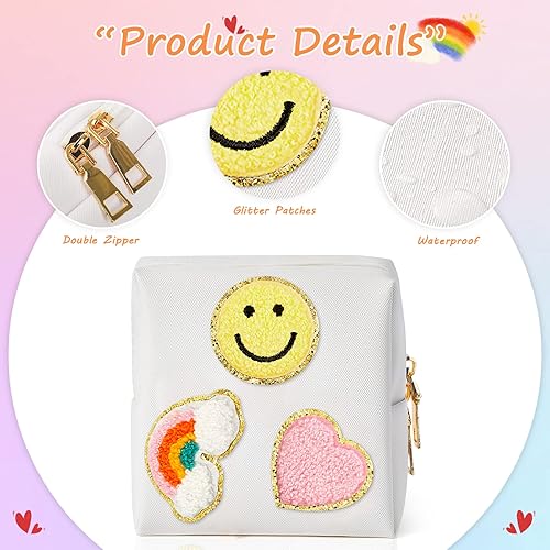 Miniatura 9 de CekPo Paquete de 2 bolsas para el período, bolsa de almacenamiento de servilletas sanitarias de piel sintética para almohadillas femeninas, forros,